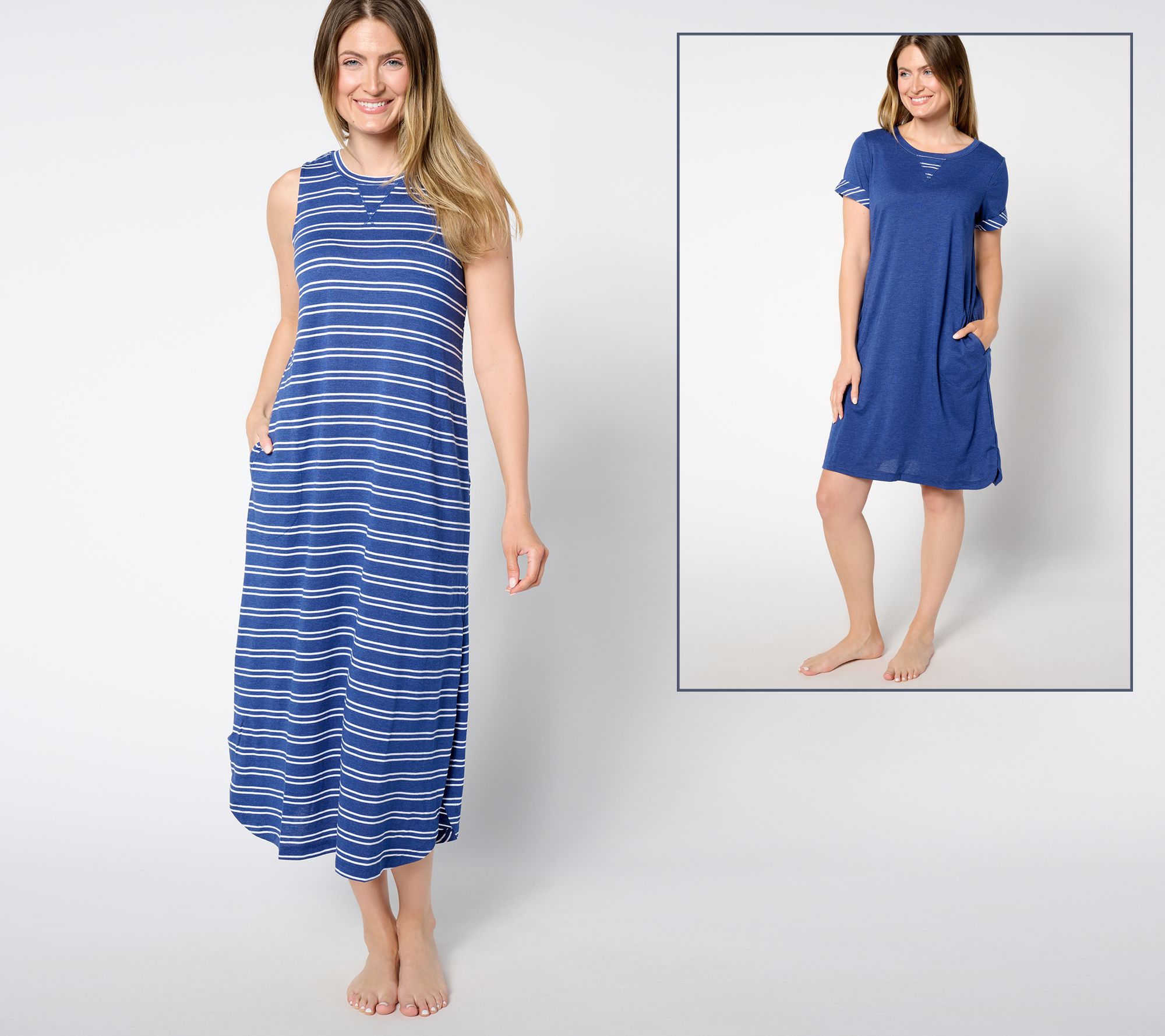 As Is Carole Hochman Sleep T-Shirt & Tank Midi Dress