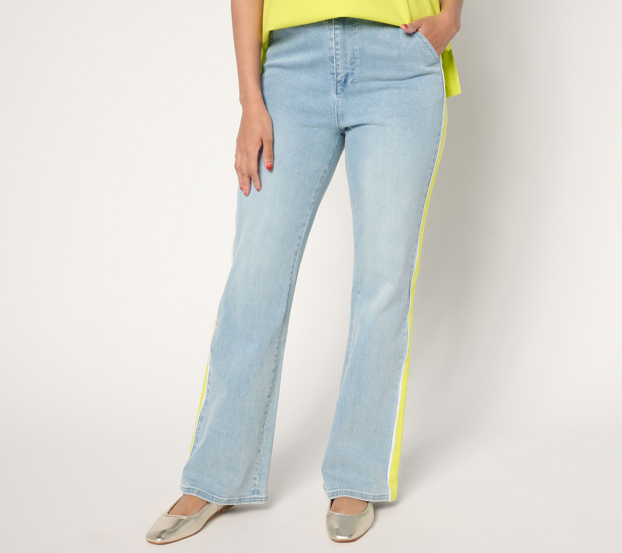 Studio Park x Amy Stran Regular Side Stripe Flare Jean