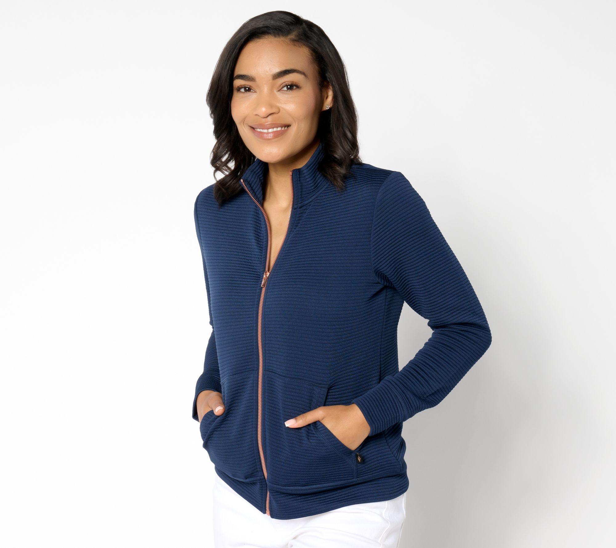 "As Is" Skechers GOWALK Ottoman Zip Front Jacket