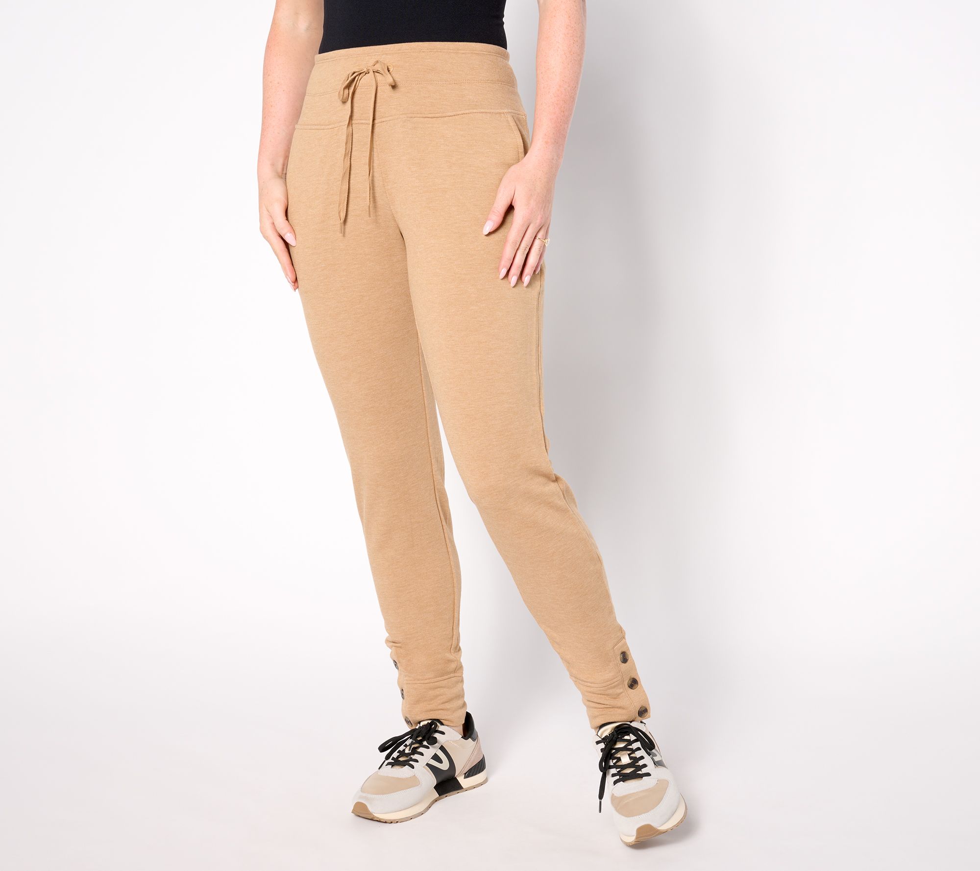 "As Is" Cuddl Duds Comfortwear Regular Button Hem Joggers