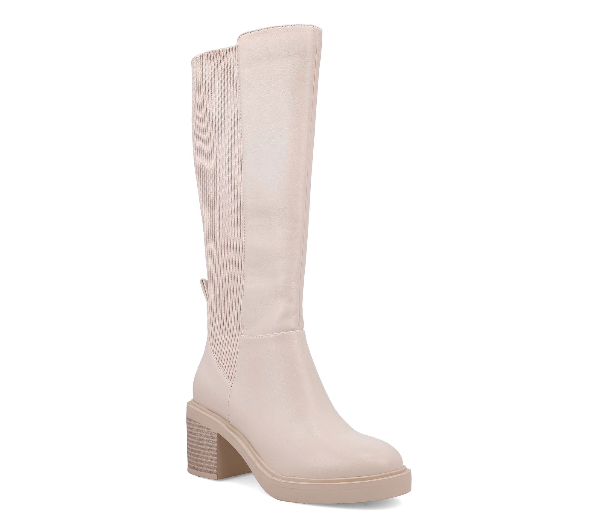 MIA Shoes Block Heel Knee High Boots - Grier