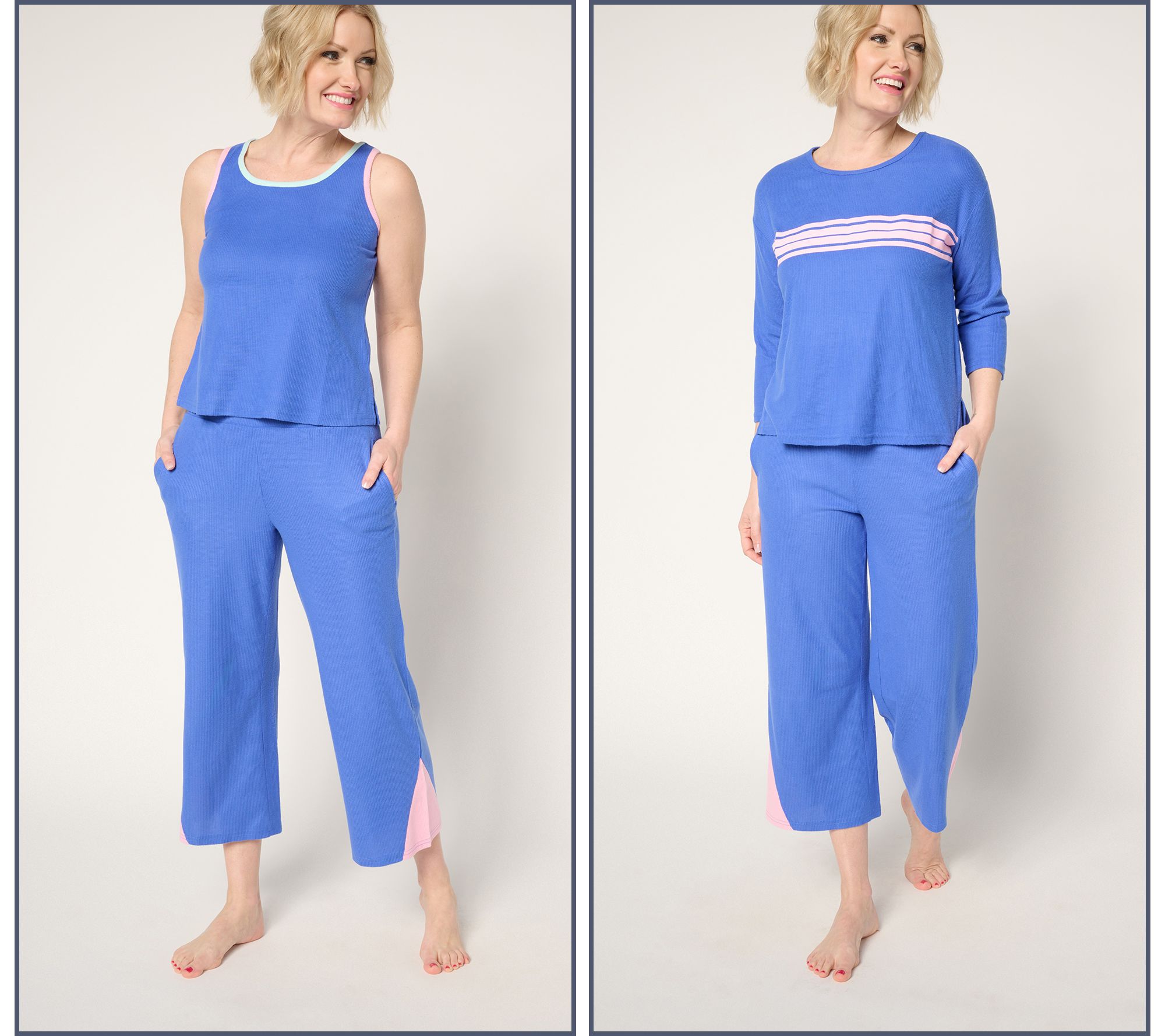 MUK LUKS Waffle Knit 3-Piece Lounge Set