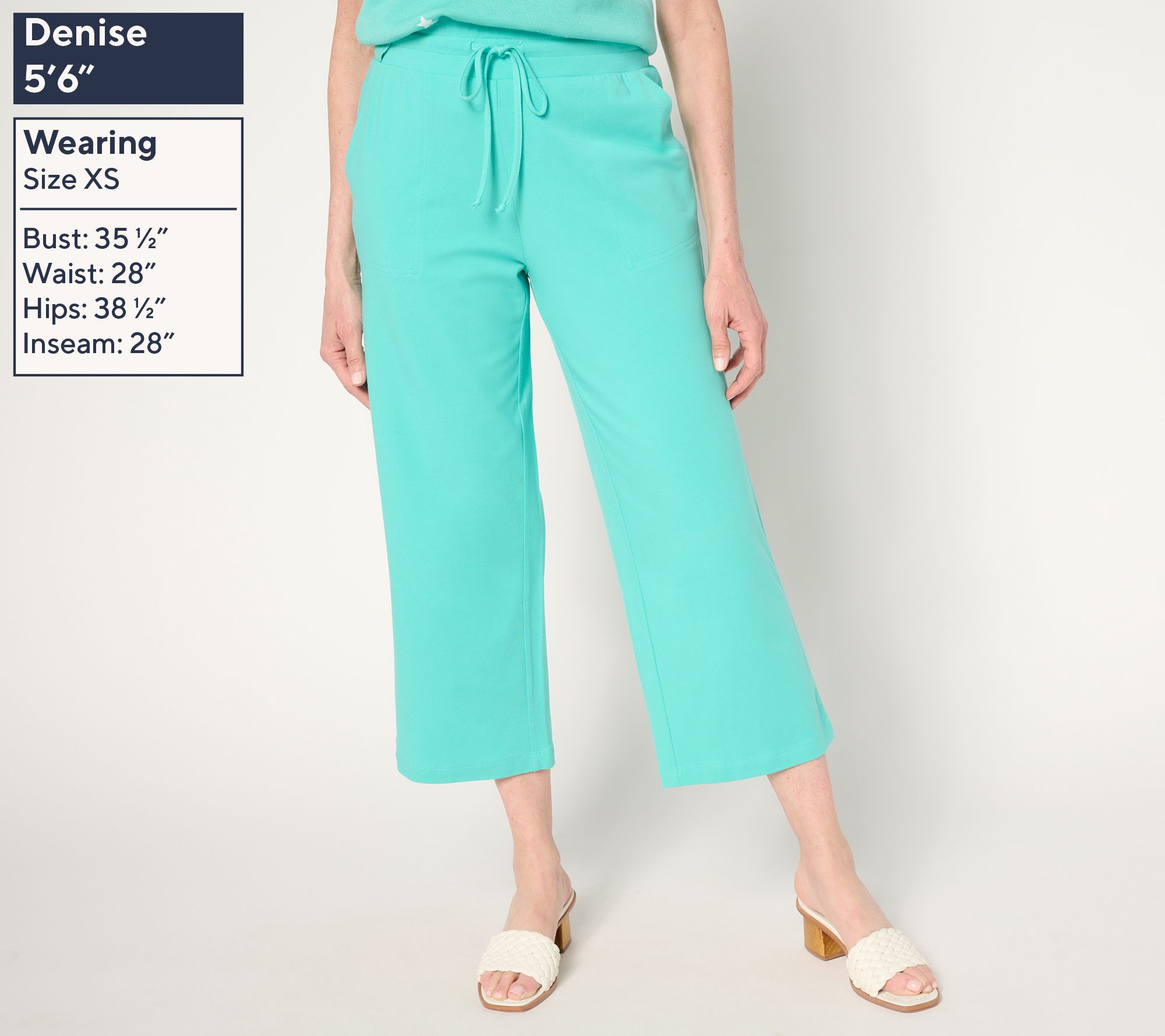 Belle by Kim Gravel Petite TripleLuxe Knit Cropped Pants