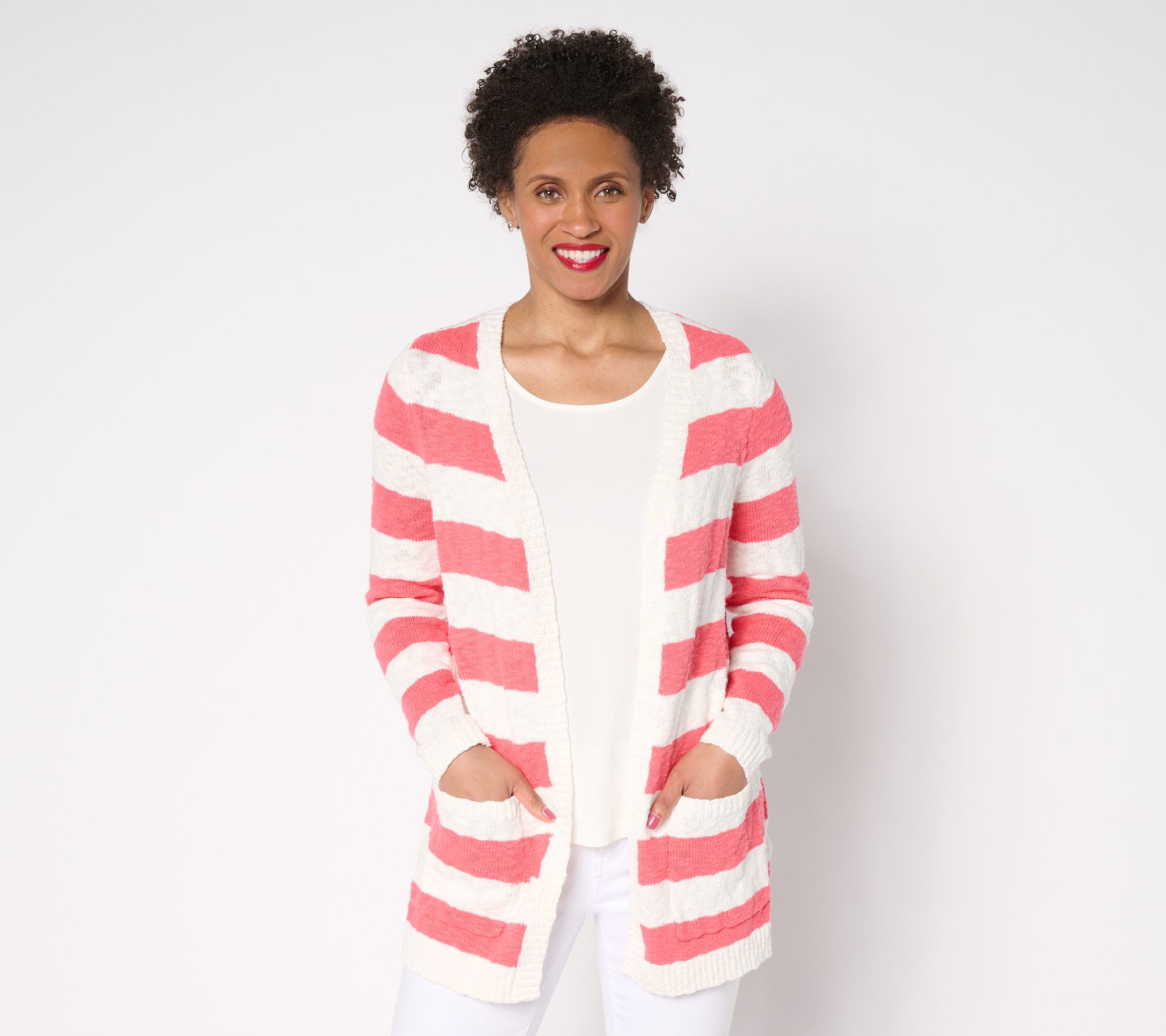 Belle by Kim Gravel Regular Cape Cod Coastal Cotton Slub Cardigan