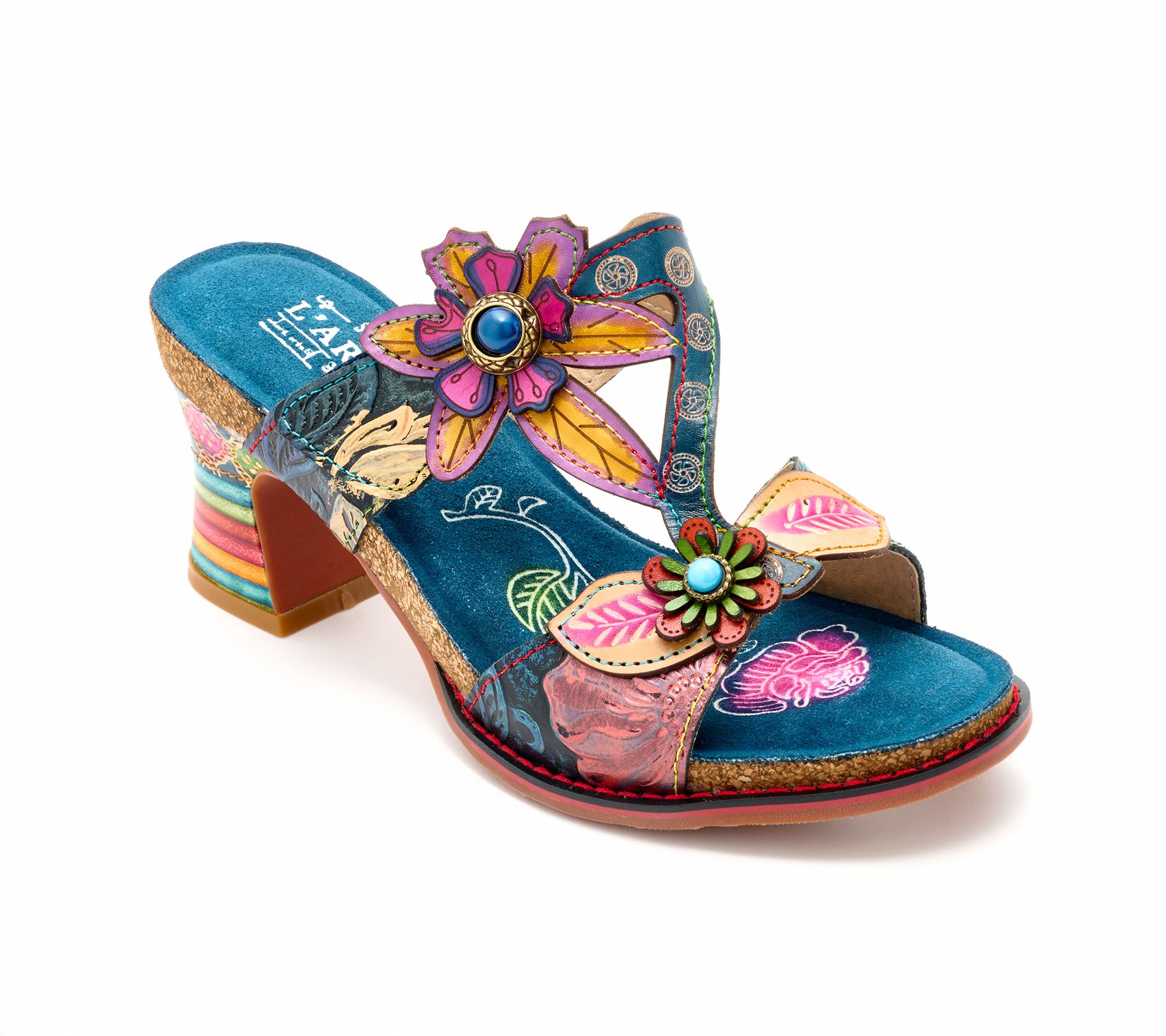 L'Artiste by Spring Step Leather Heeled Slides