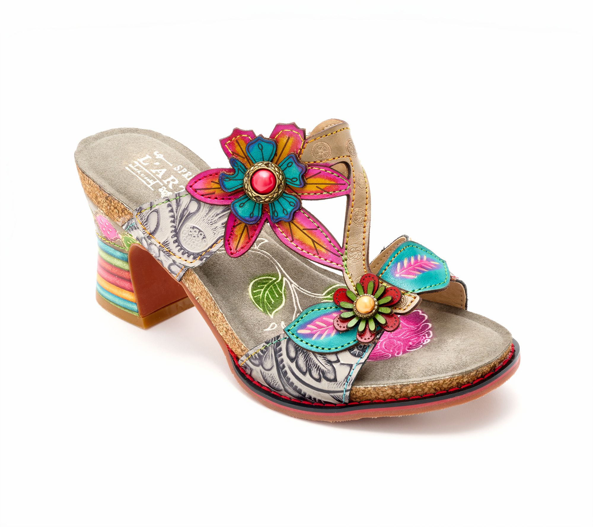 L'Artiste by Spring Step Leather Heeled Slides