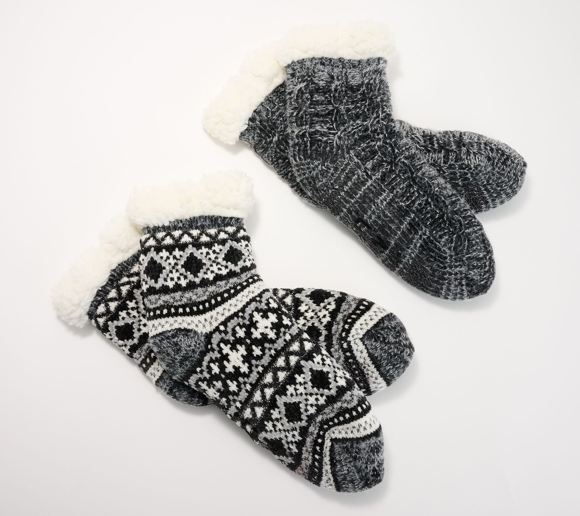"As Is" MUK LUKS Set/2 Vitamin E Infused Luxe Cabin Socks