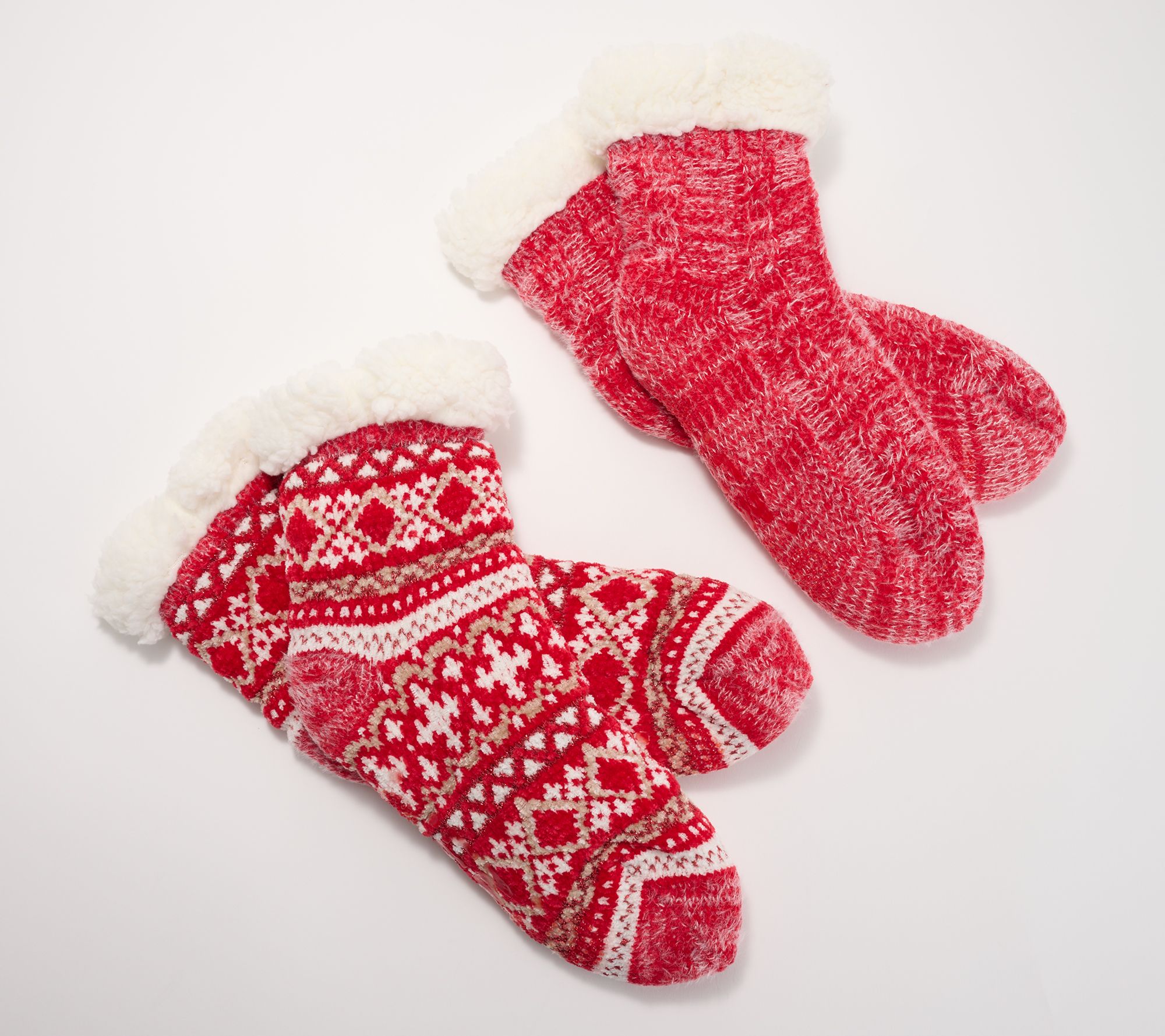 "As Is" MUK LUKS Set/2 Vitamin E Infused Luxe Cabin Socks