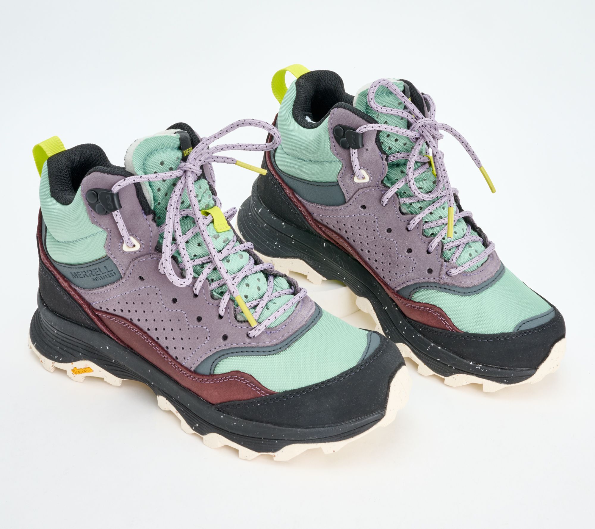 "As Is" Merrell Waterproof Suede Mid Hiking Shoes - Speed Solo