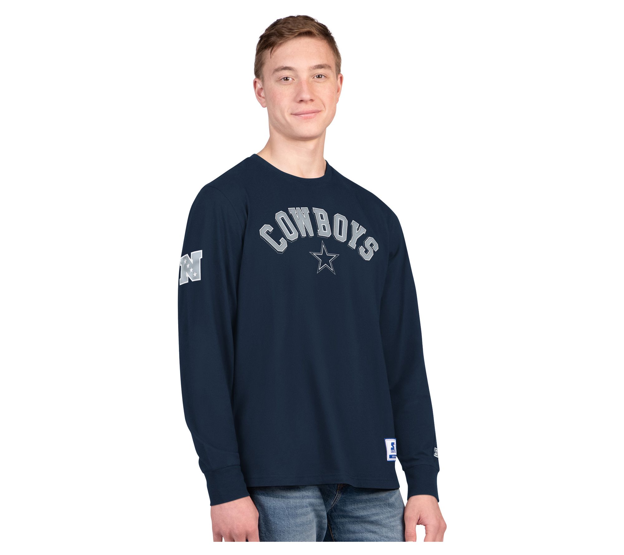 NFL Officially Licensed Dallas Men's Starter Embroid. LS Tee