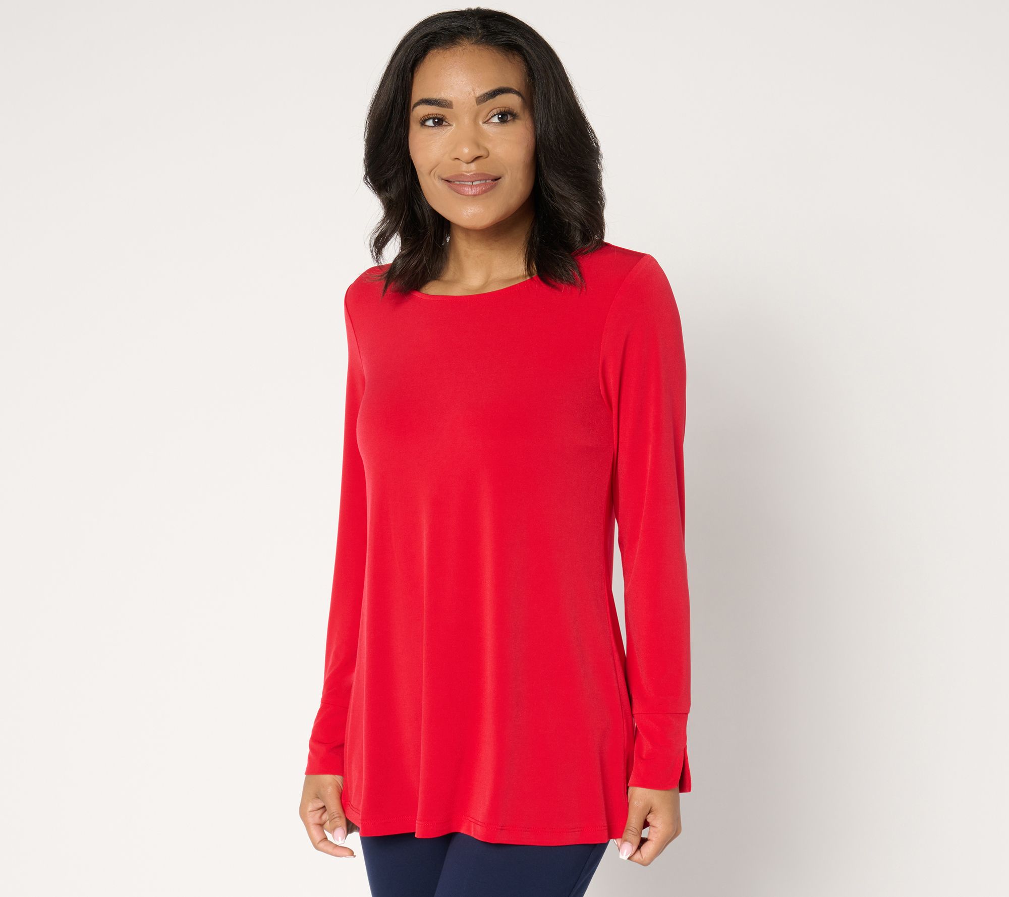 "As Is" Susan Graver Modern Essentials Reg Liquid Knit Tunic