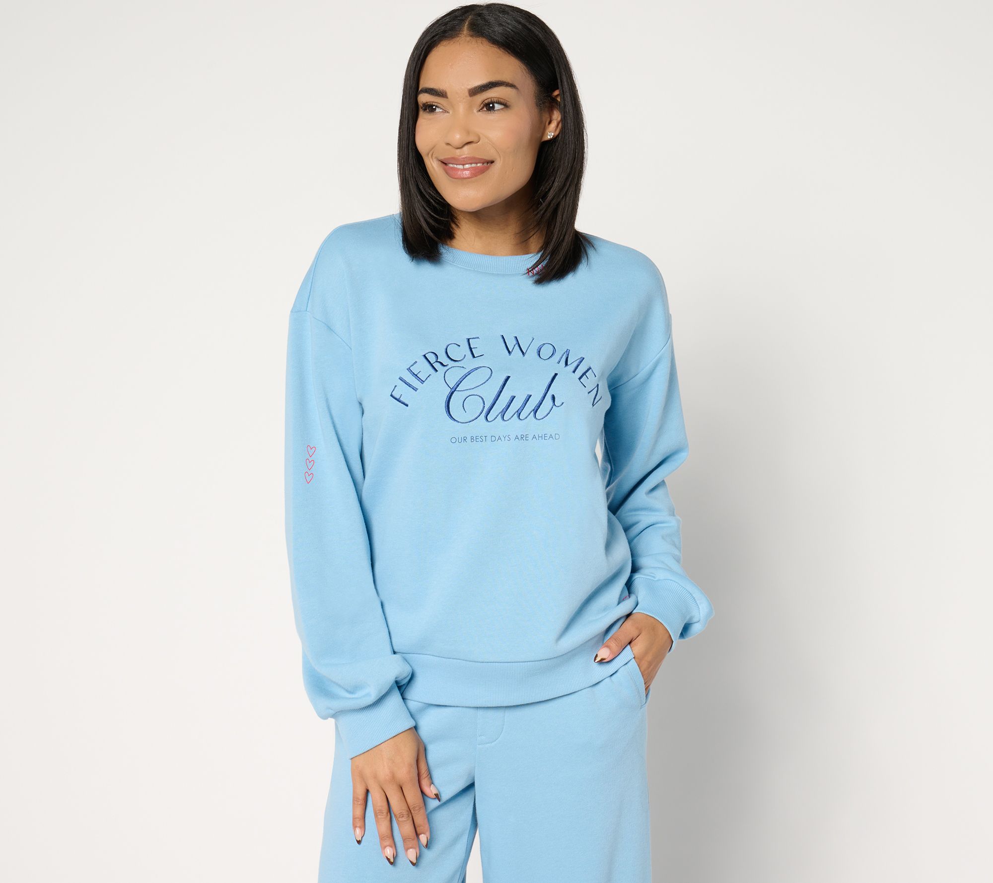 "As Is" Peace Love World Ali+ Mally Fierce Women Sweatshirt