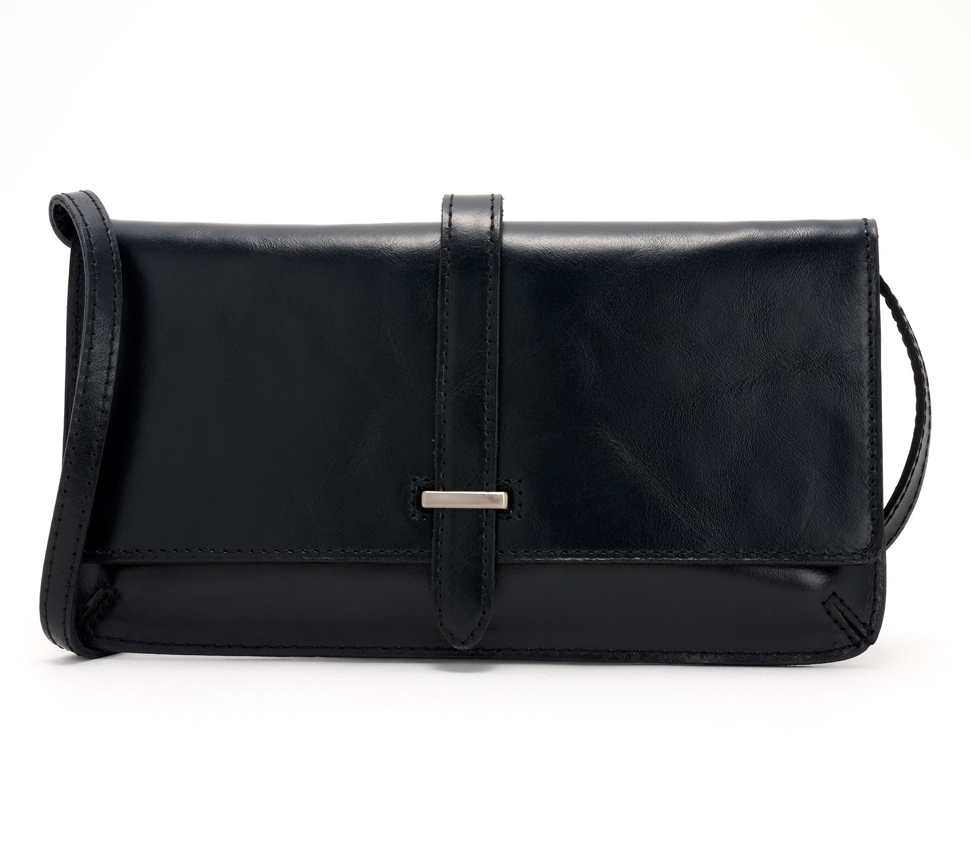 "As Is" Patricia Nash Leather Perissa Clutch w/ Crossbody Strap