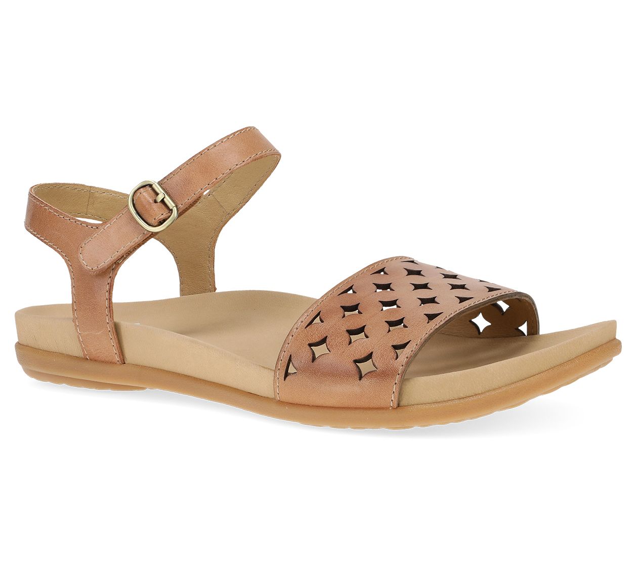 Dansko Jodie Light Tan Burnished Nappa Leather Sandal