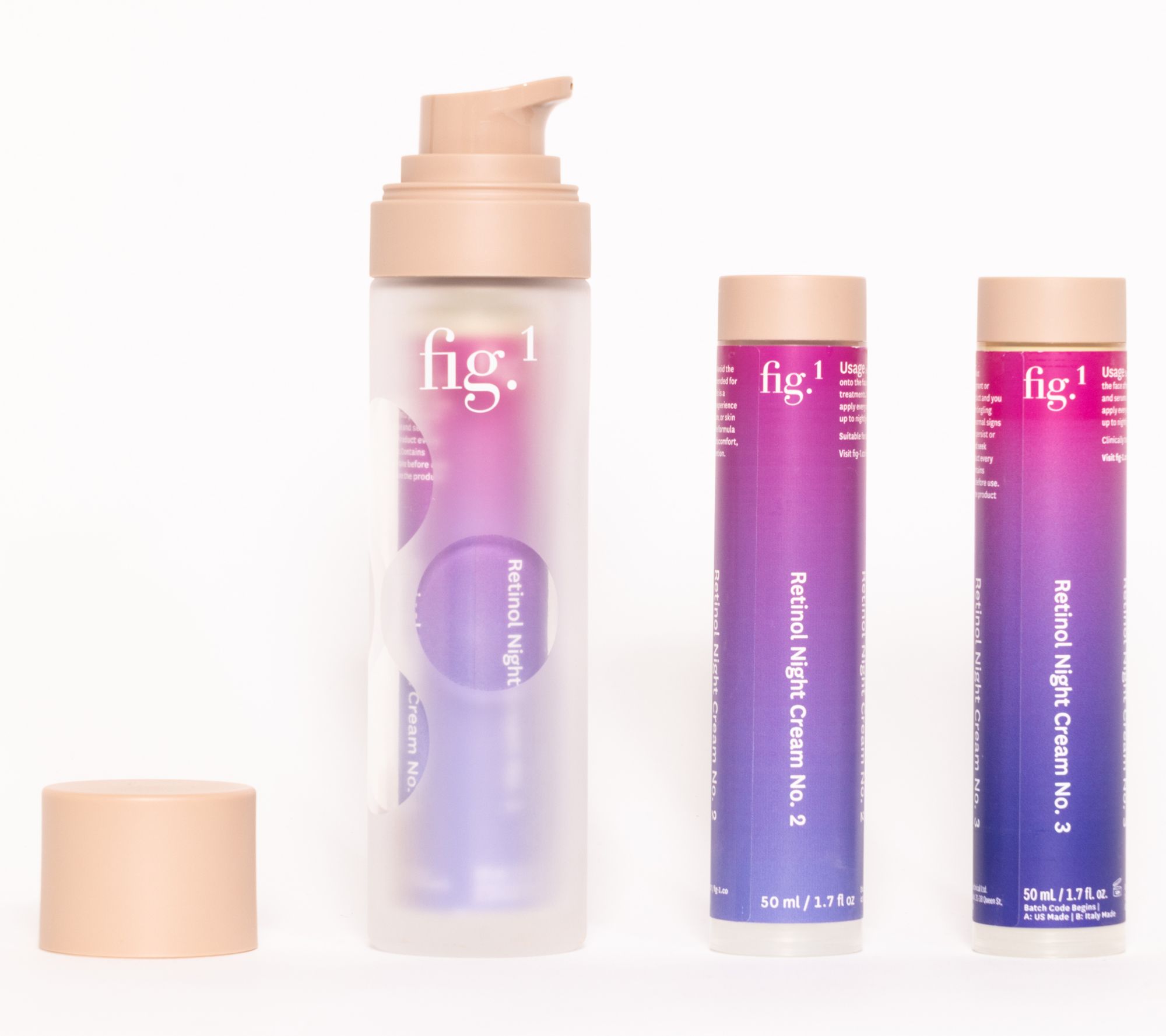 Fig.1 Retinol Night Cream System Level Up Set: 1-3 - QVC.com