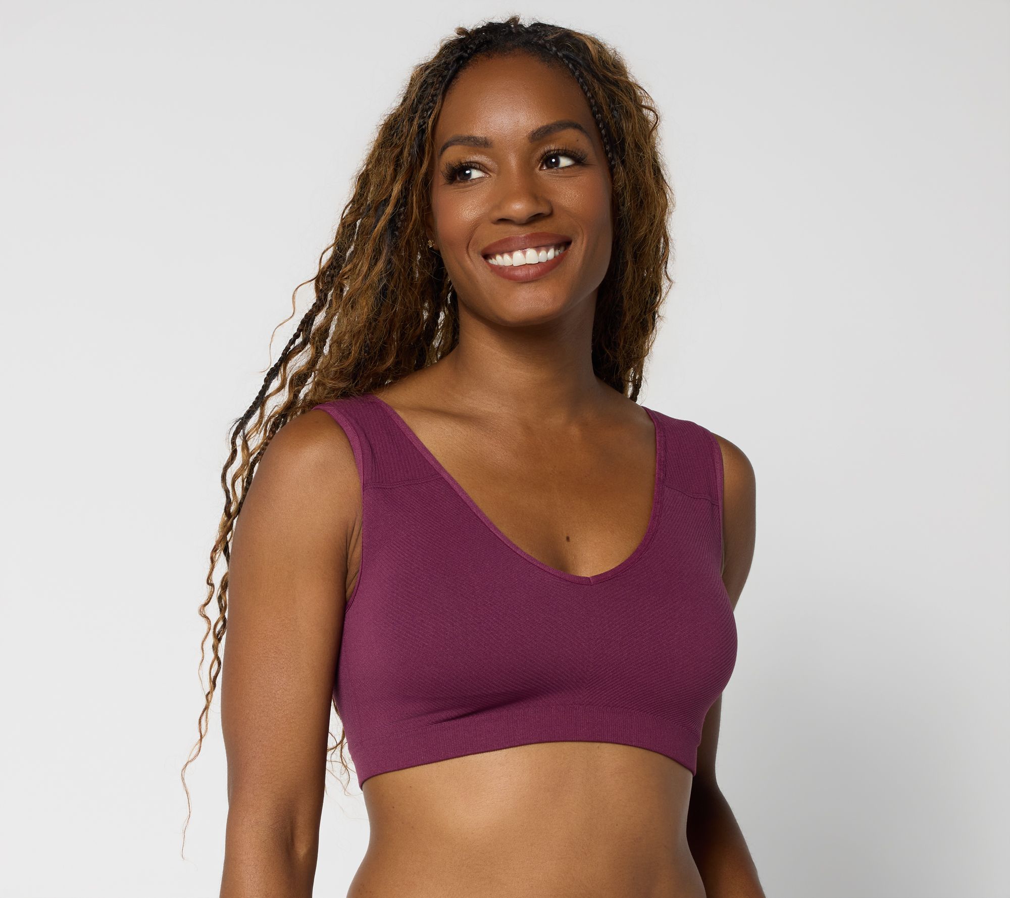  "As Is" AnyBody Intimates Lycra Seamless Reversible Lounge Bra