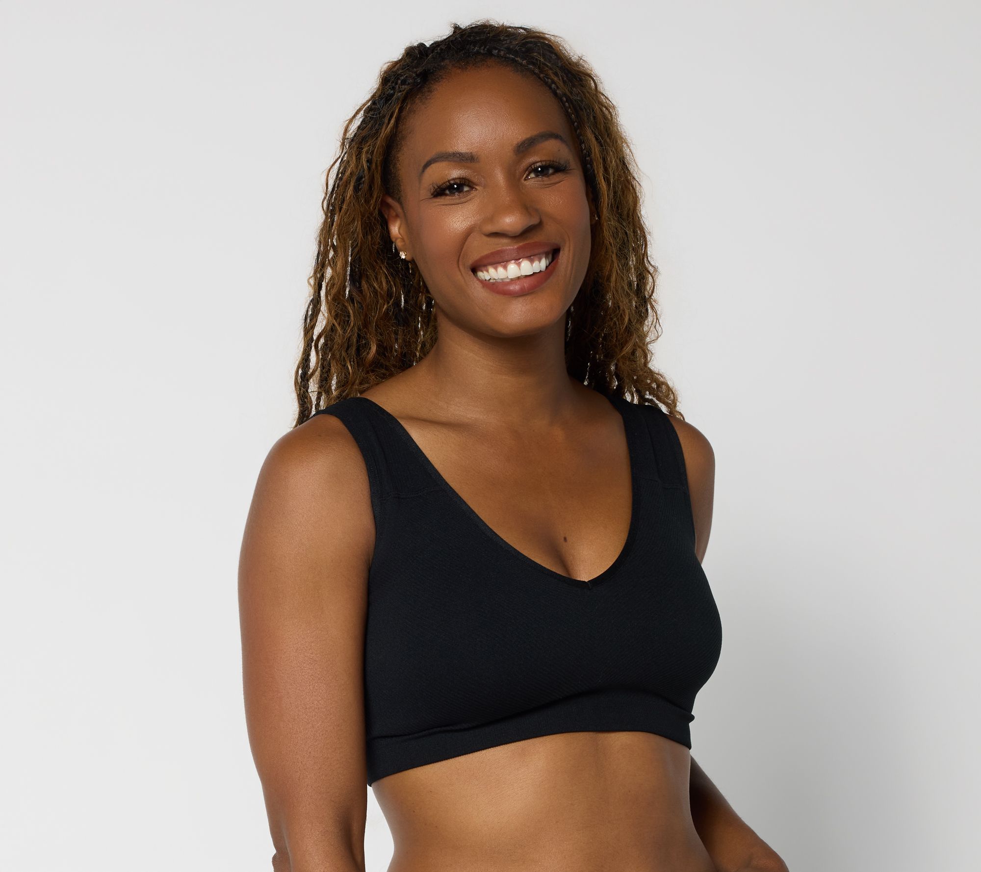 "As Is" AnyBody Intimates Lycra Seamless Reversible Lounge Bra