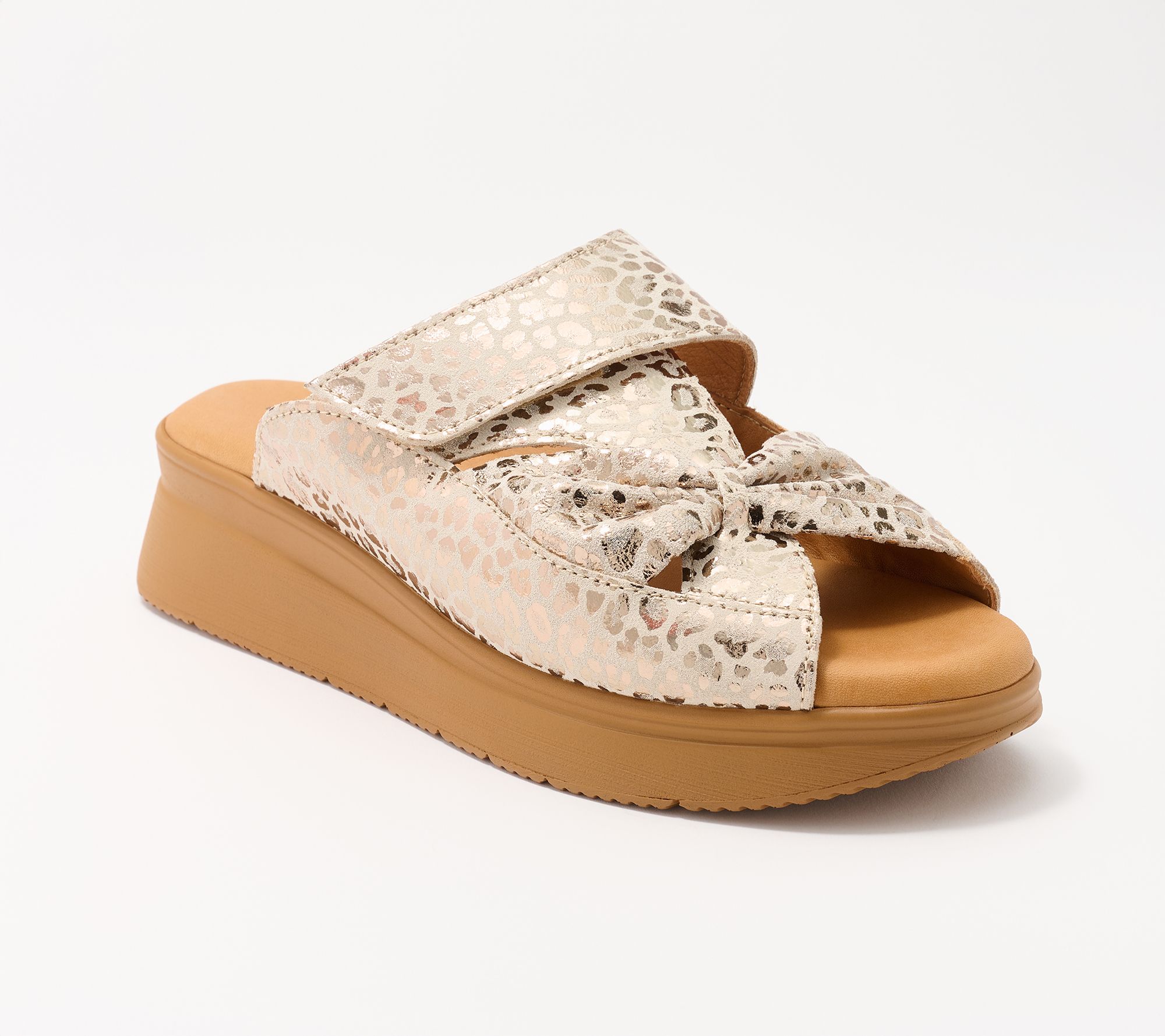 Adesso Leather Adjustable Bow Mules - Lexi