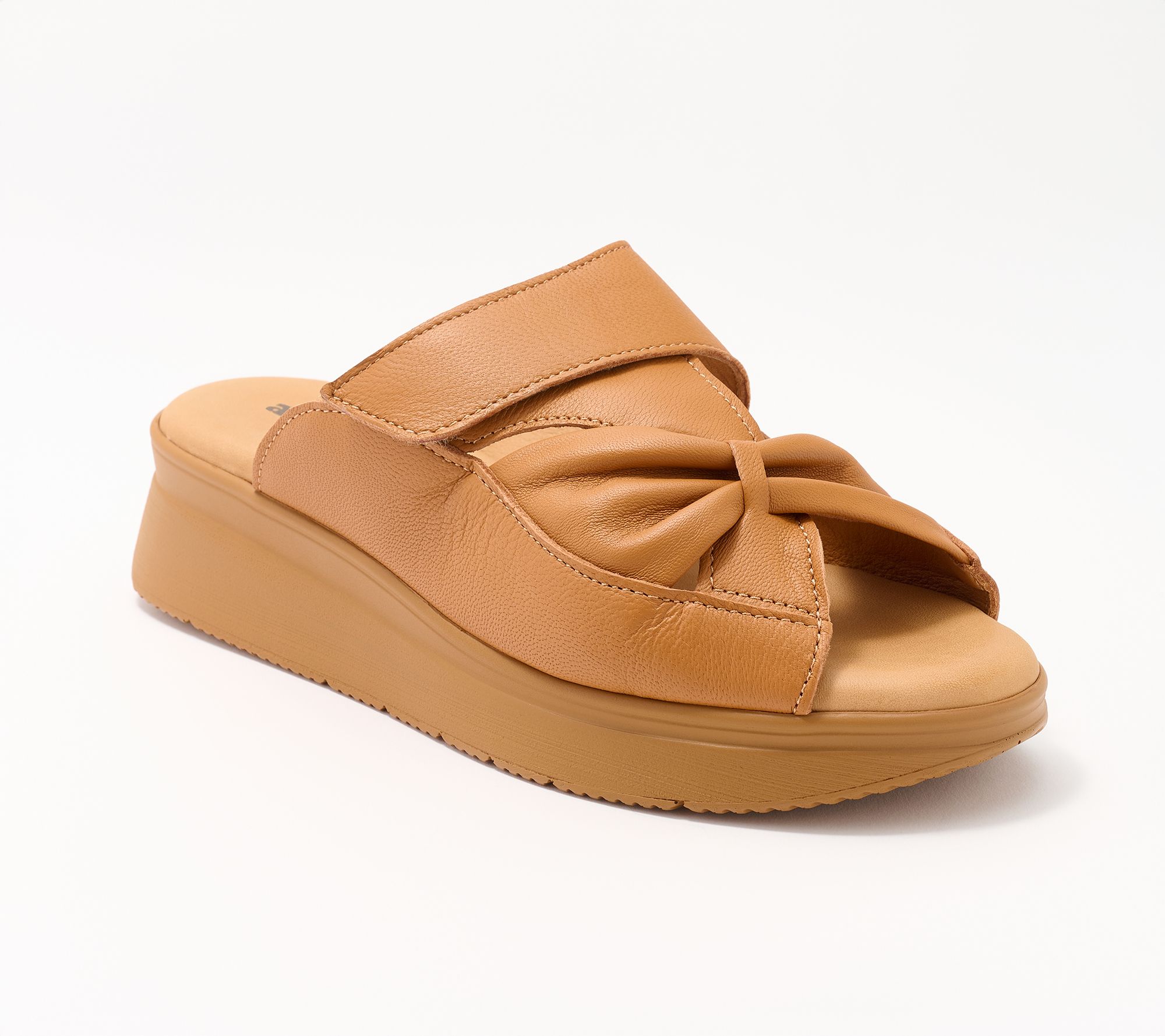 Adesso Leather Adjustable Bow Mules - Lexi