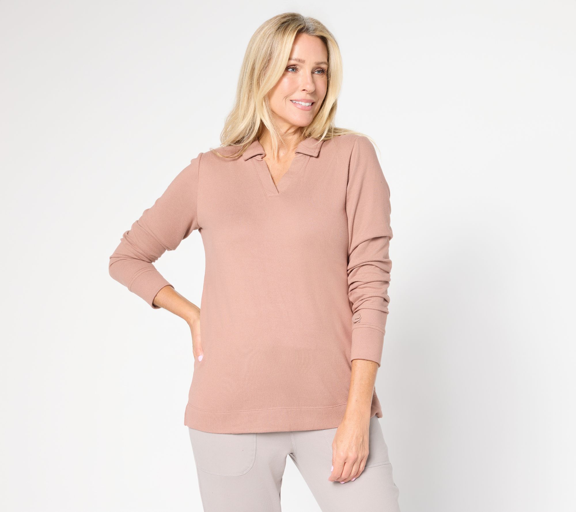 "As Is" Cuddl Duds Seriously Soft Collared Pullover