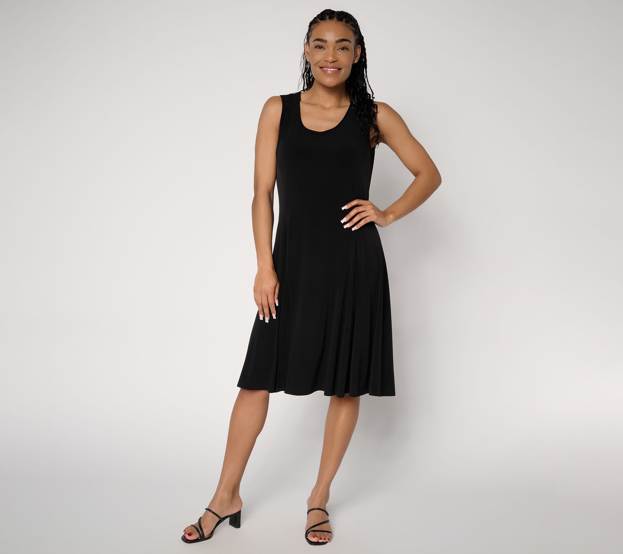 Susan Graver Petite Liquid Knit Sleeveless Dress