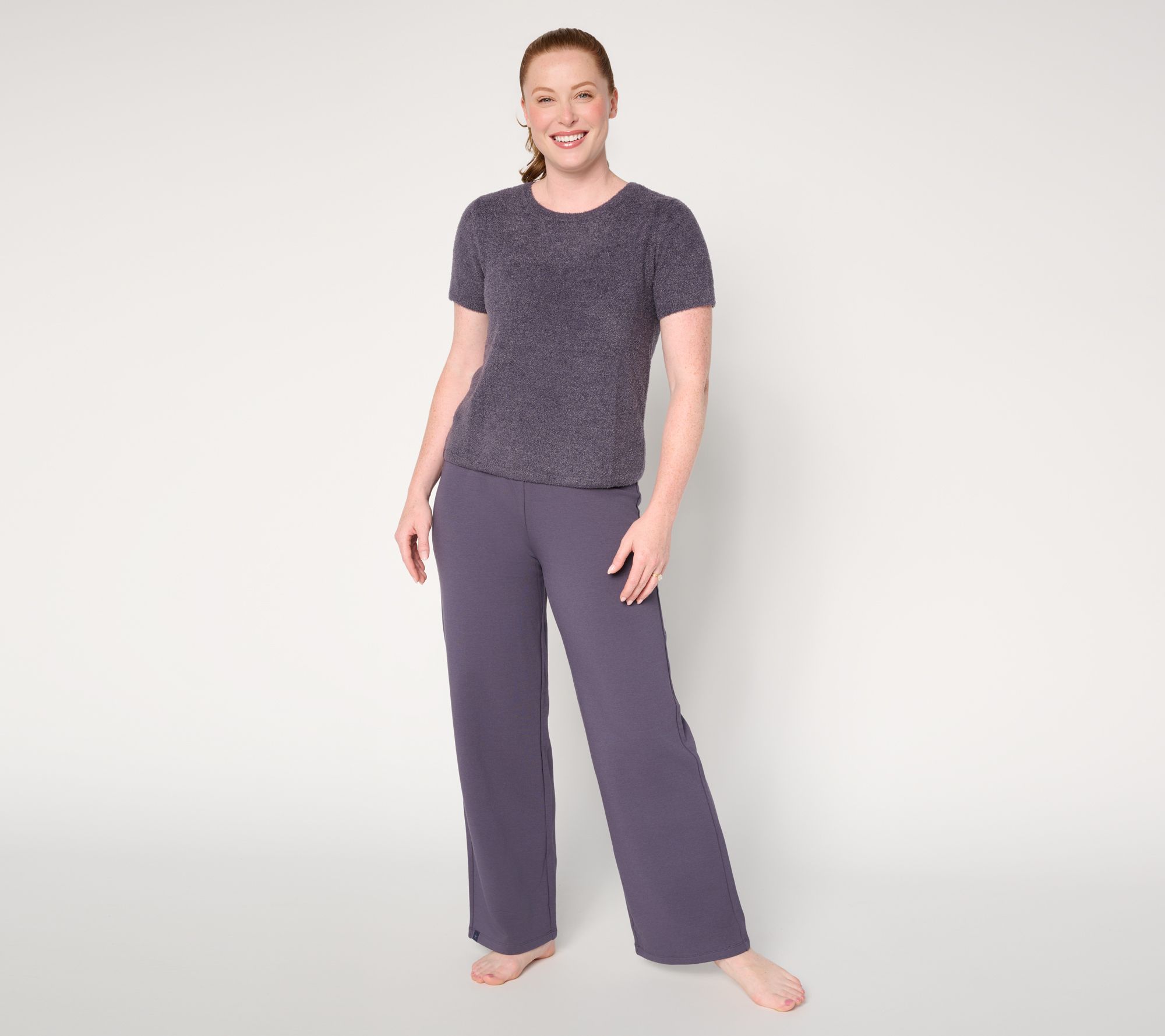 Barefoot Dreams Petite CozyChic Lite Crew with Lounge Pant Set