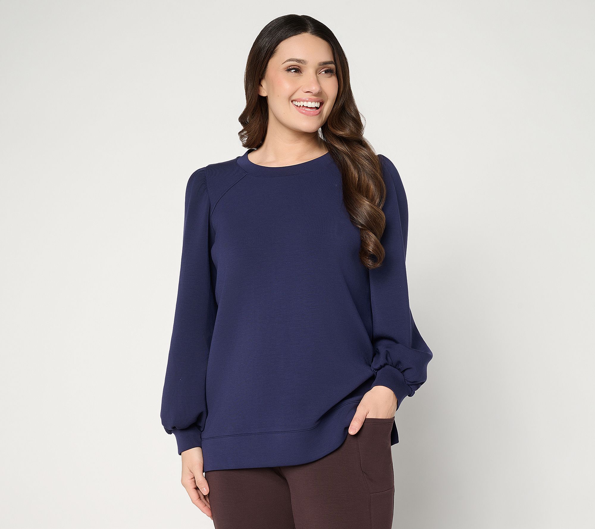 "As Is" Belle by Kim Gravel Pet ScubaLuxe Mega Blouson Sleeve Top