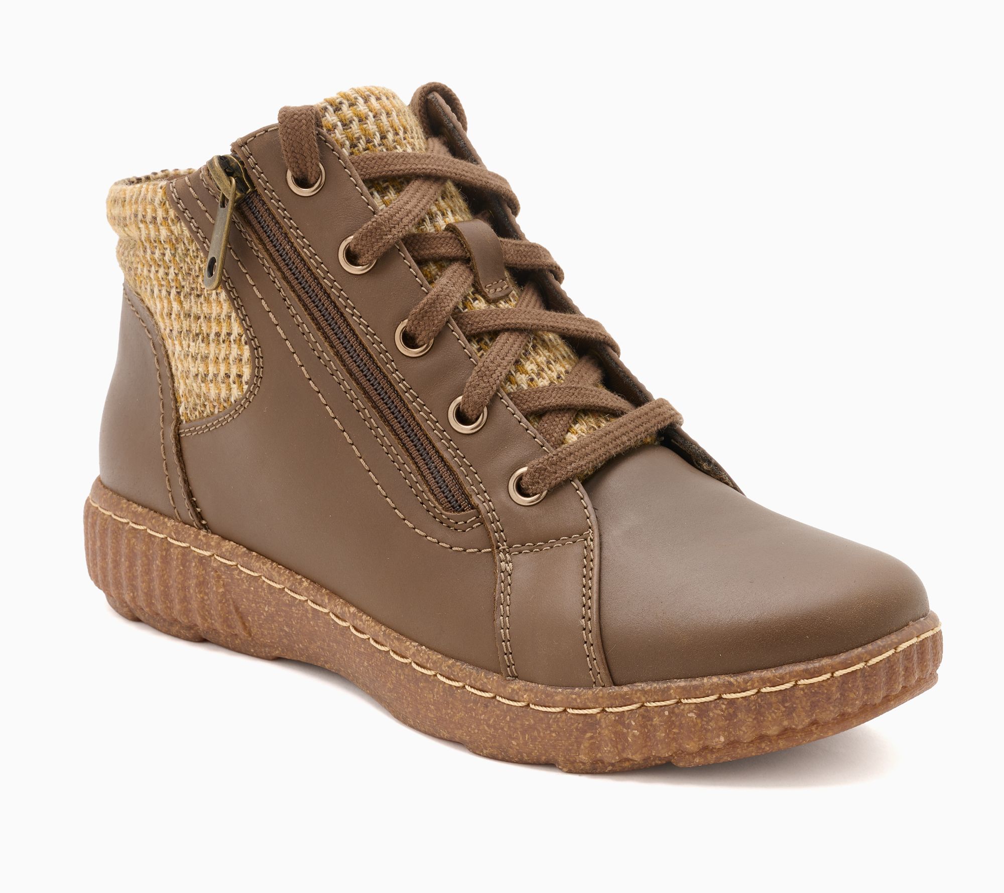  Clarks Collection Leather Lace-Up Ankle Boots -Caroline Fiana