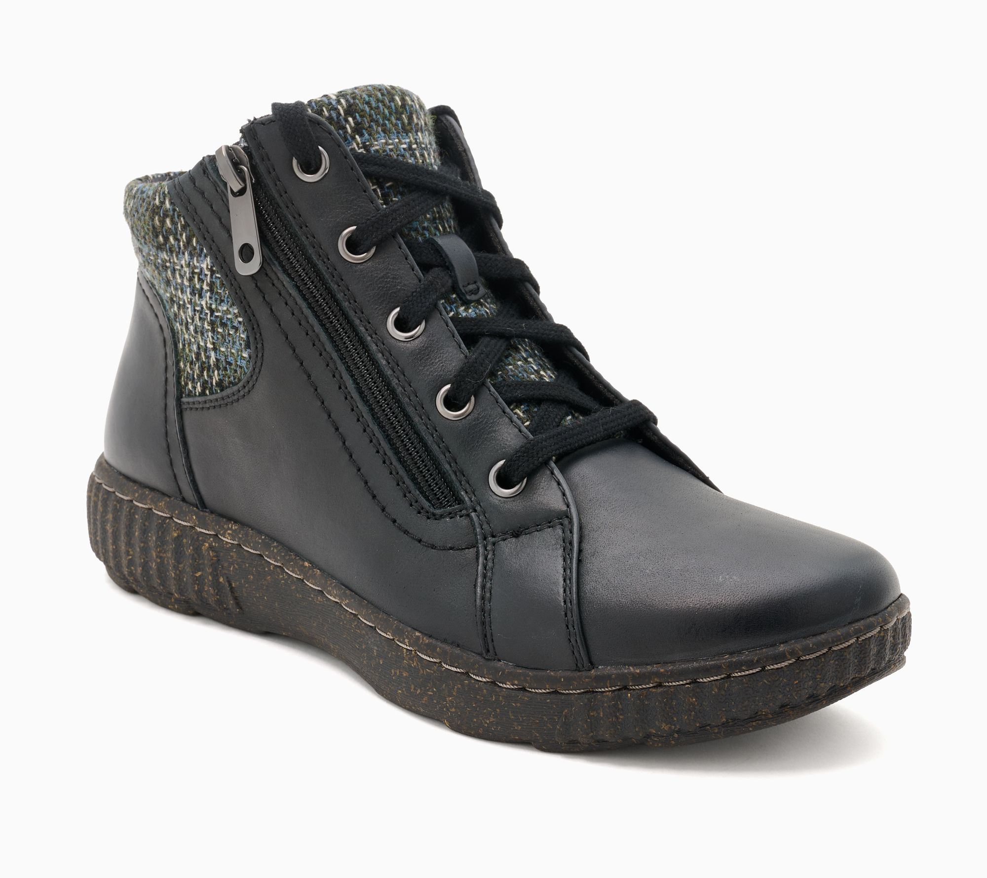 Clarks Collection Leather Lace-Up Ankle Boots -Caroline Fiana