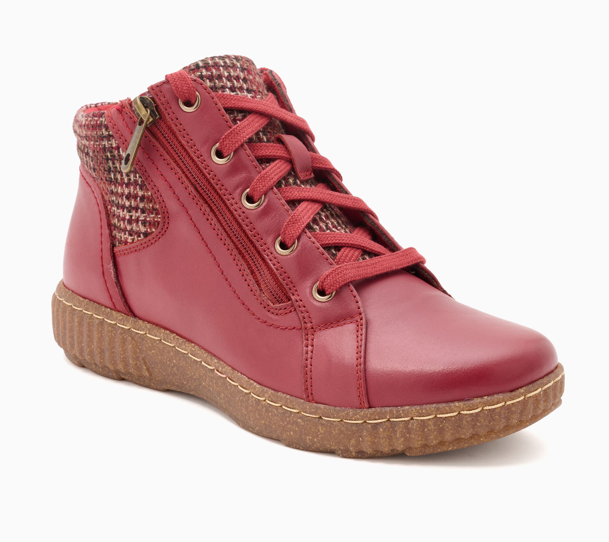 Clarks Collection Leather Lace-Up Ankle Boots -Caroline Fiana