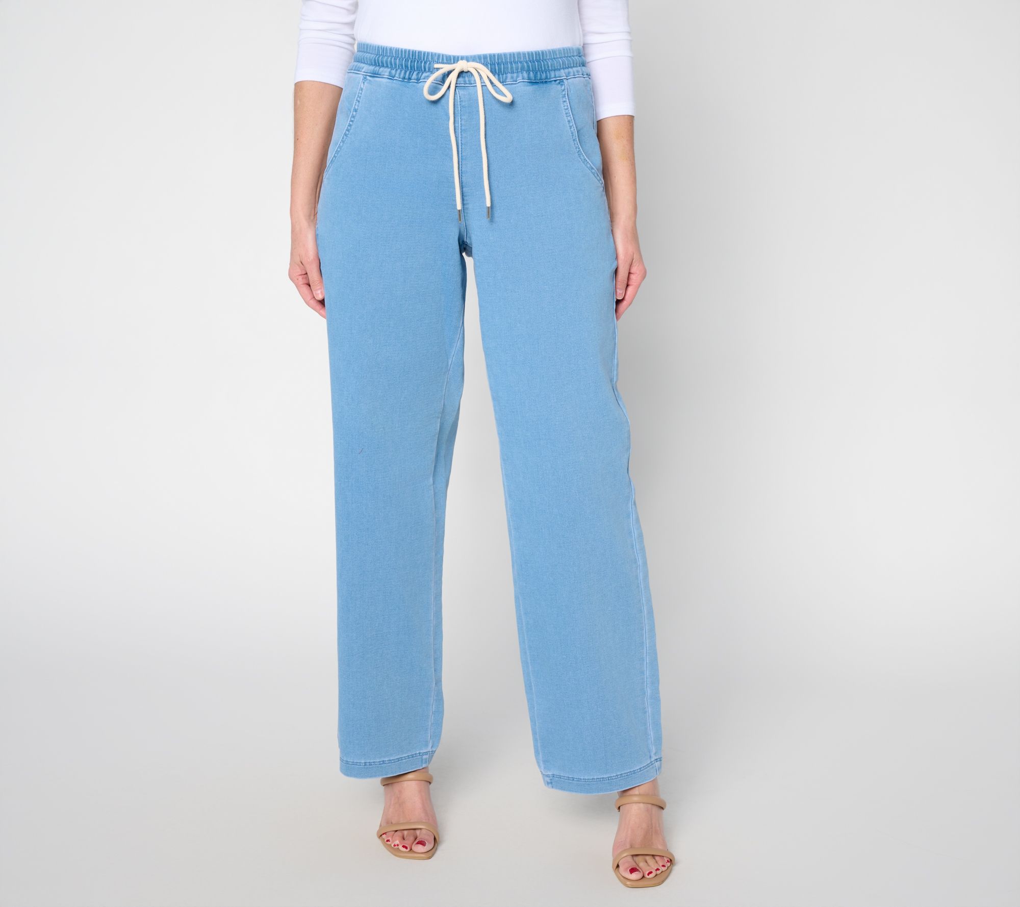 "As Is" NYDJ Petite Knit Denim Relaxed Drawstring Pant
