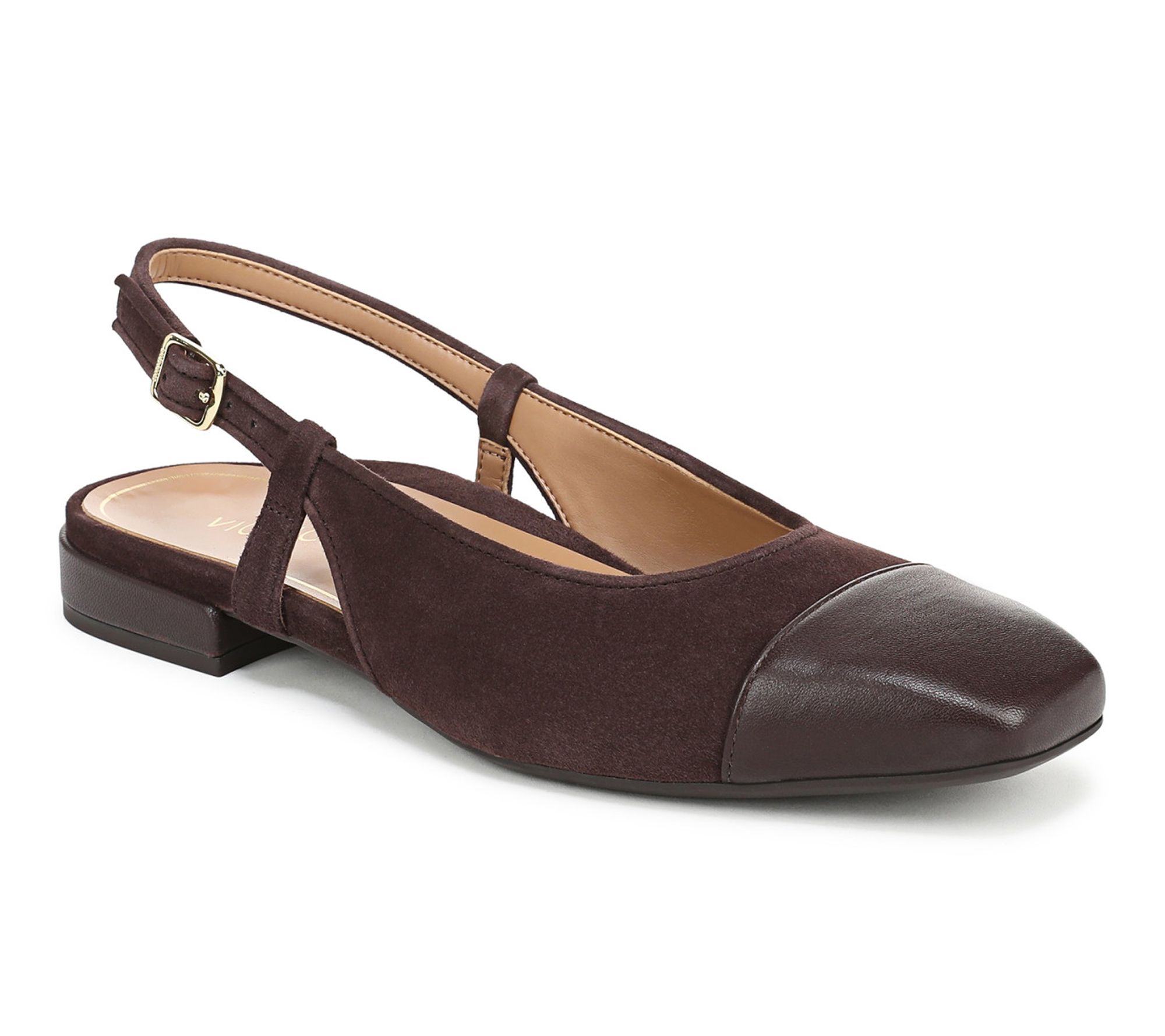 Vionic Slingback Leather Flats - Petaluma