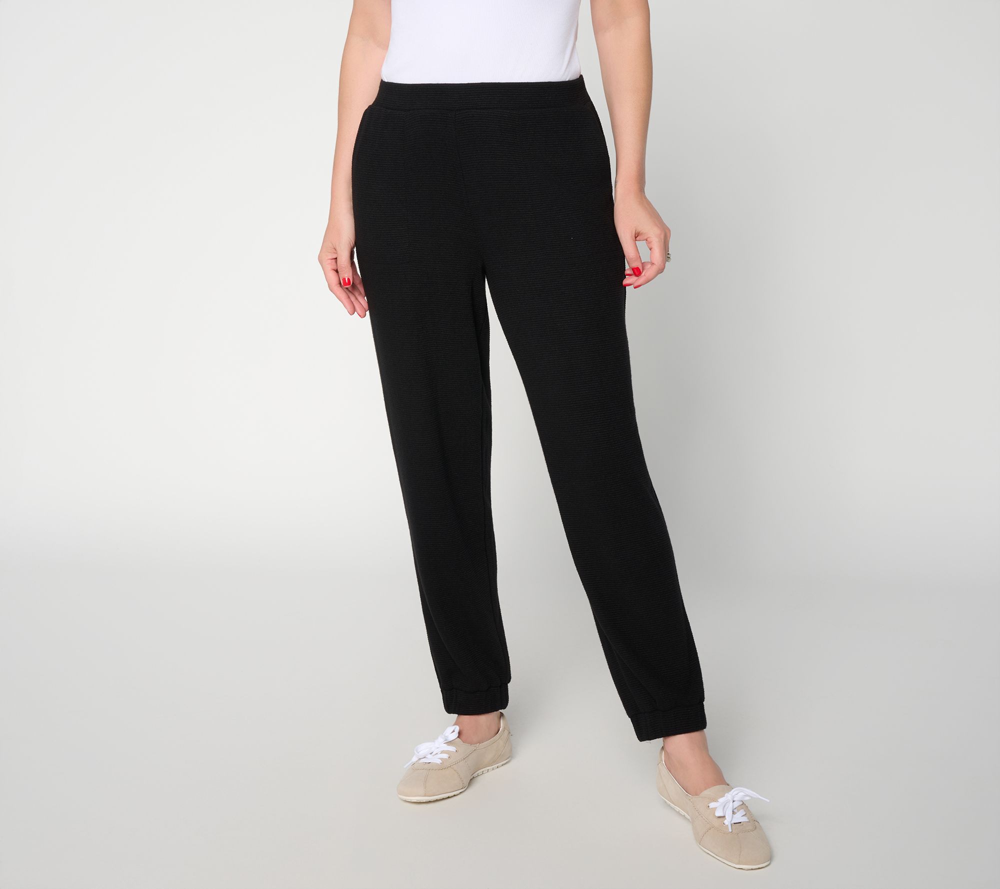 Susan Graver Regular Ottoman Ankle Jogger with Pockets