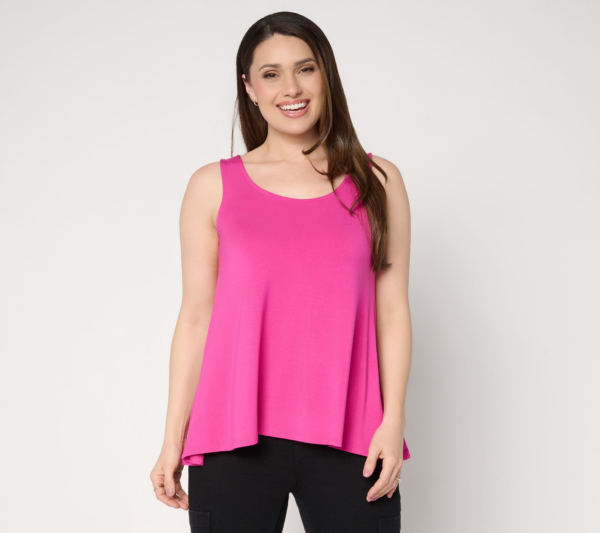 As Is Women with Control Knit High-Low Sleeveless Top