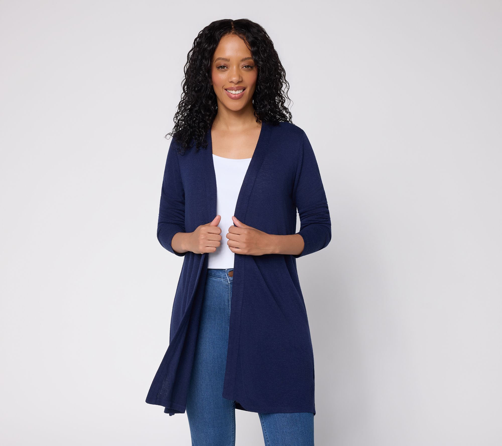 "As Is" BEAUTIFUL by Lawrence Zarian Regular Slub Knit Duster
