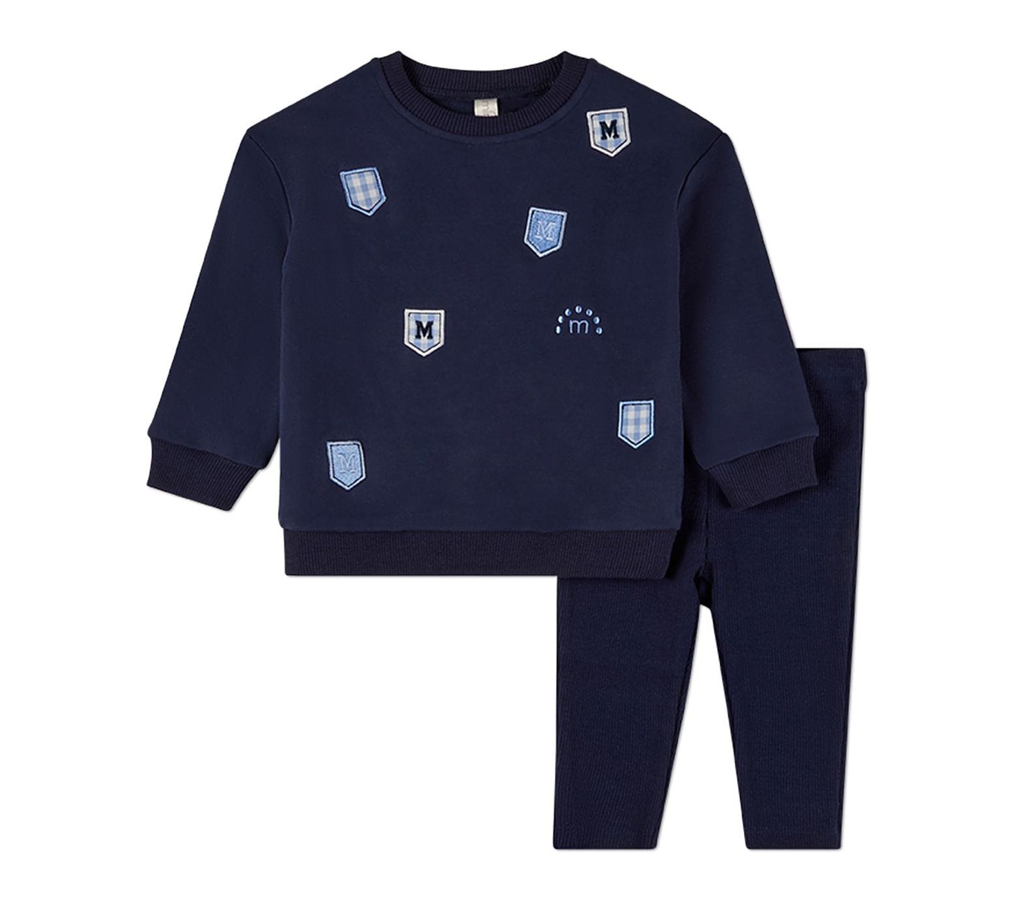 MiniMoi Multi Minimoi Patch Sweatshirt 2 Piece Set