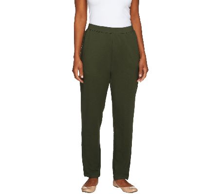 Denim & Co. Active Petite French Terry Pull-on Pants - Page 1 — QVC.com