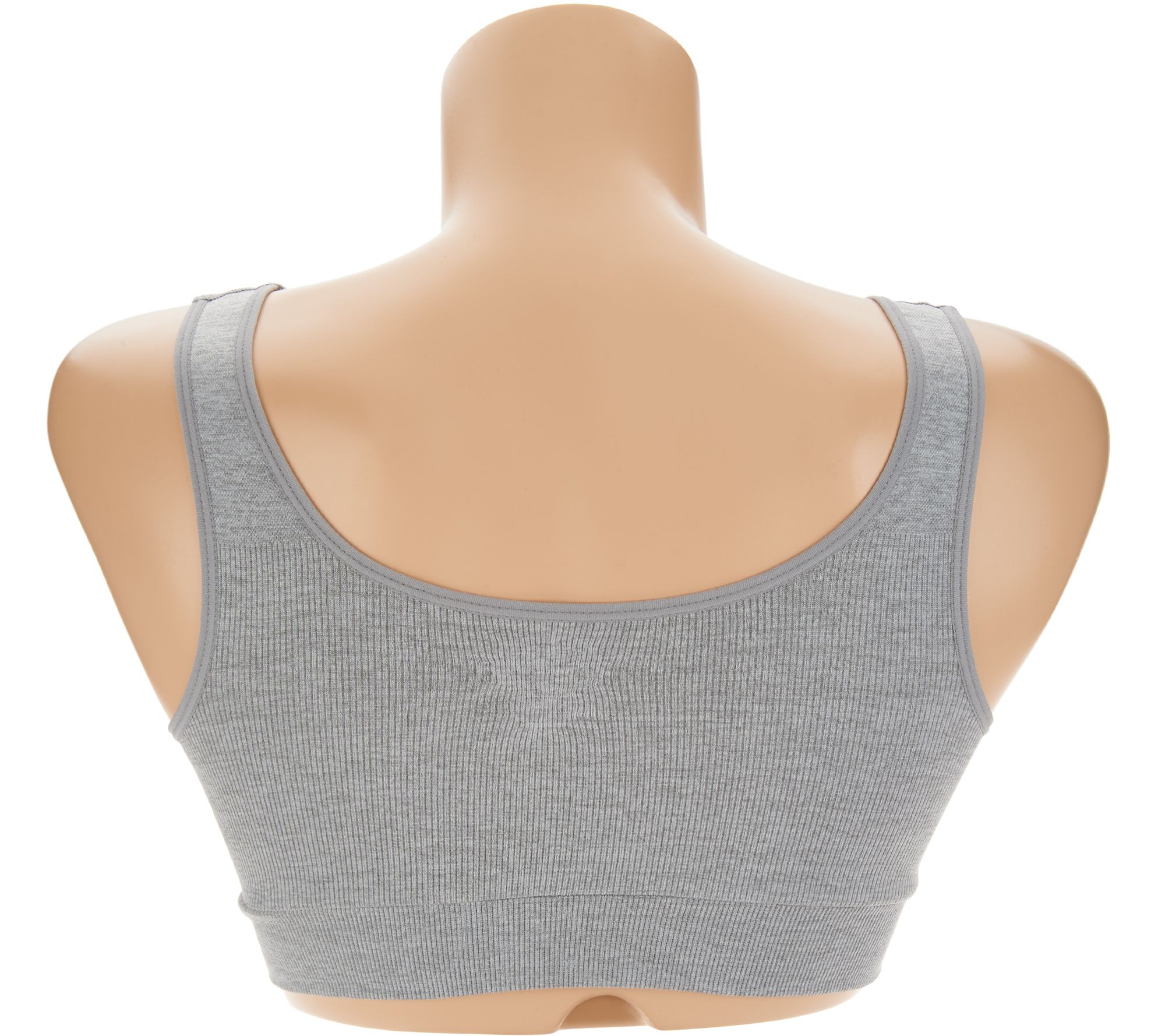 AnyBody Seamless Crossover Bra with Removable Pads Set of 2