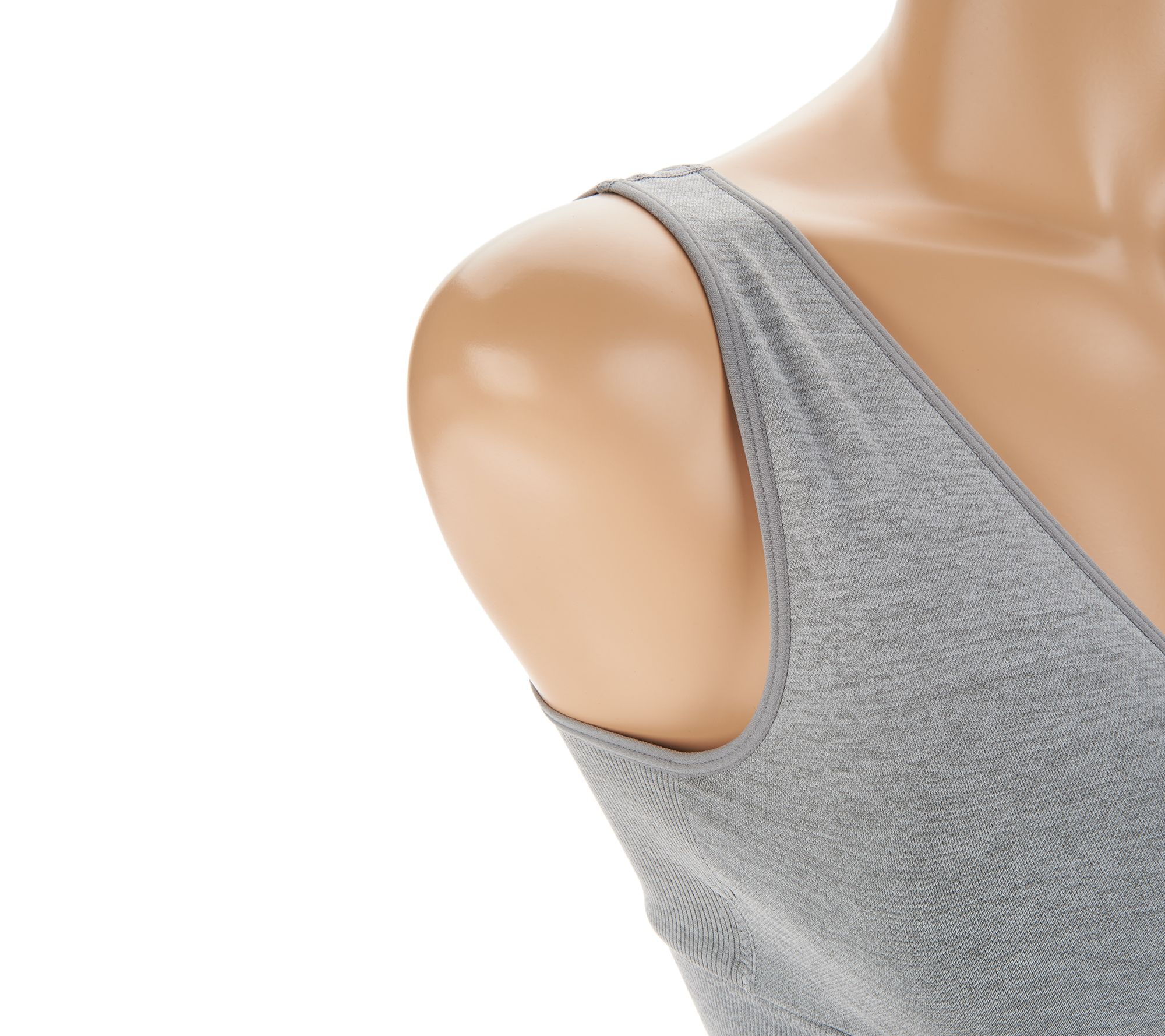 AnyBody Seamless Crossover Bra with Removable Pads Set of 2