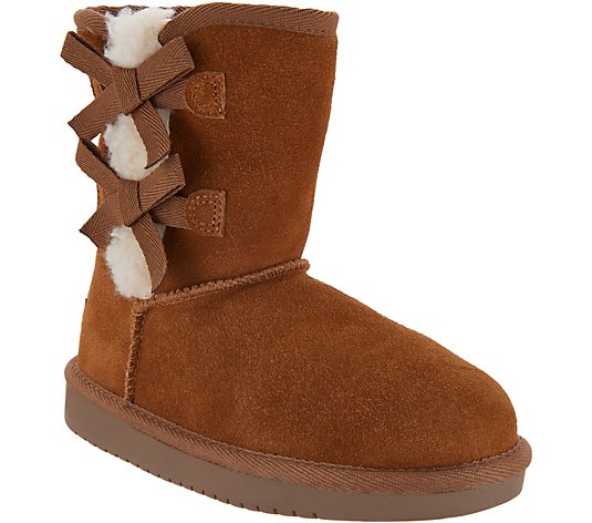 Koolaburra by UGG Kids Suede Bow Short Boots - Victoria
