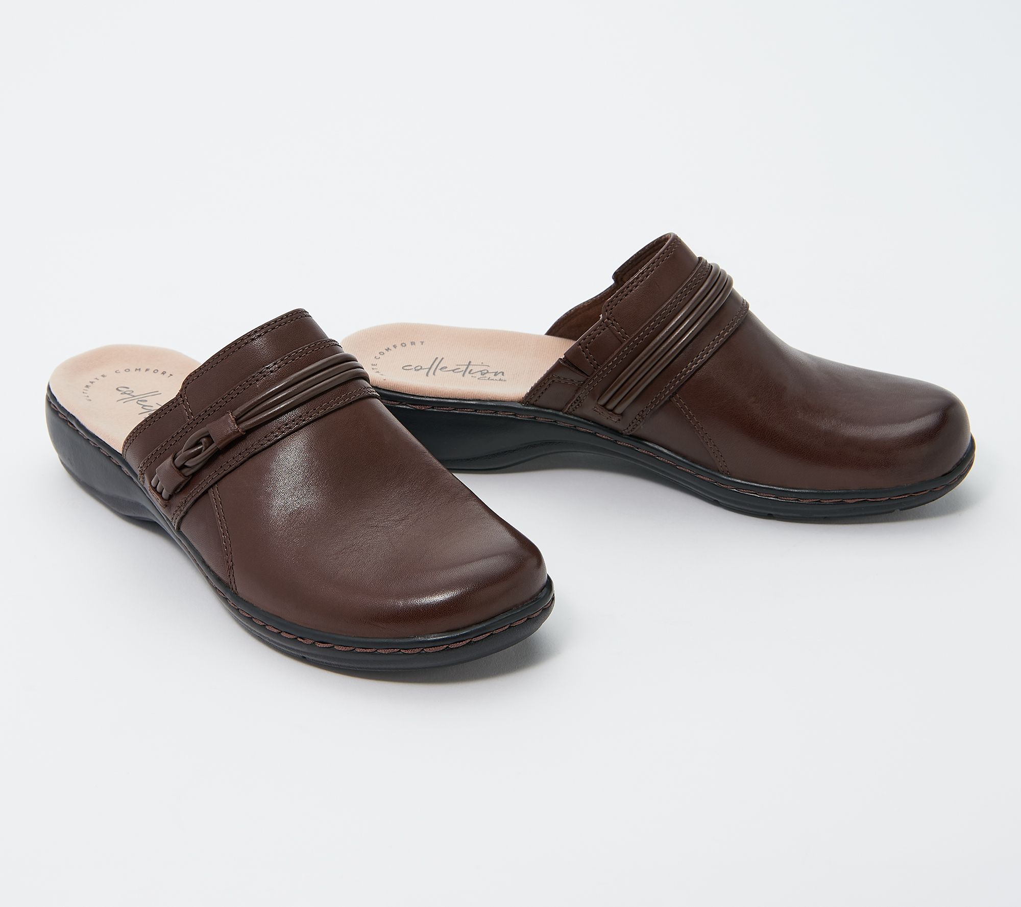 Clarks Collection Leather Clogs - Leisa Clover - QVC.com