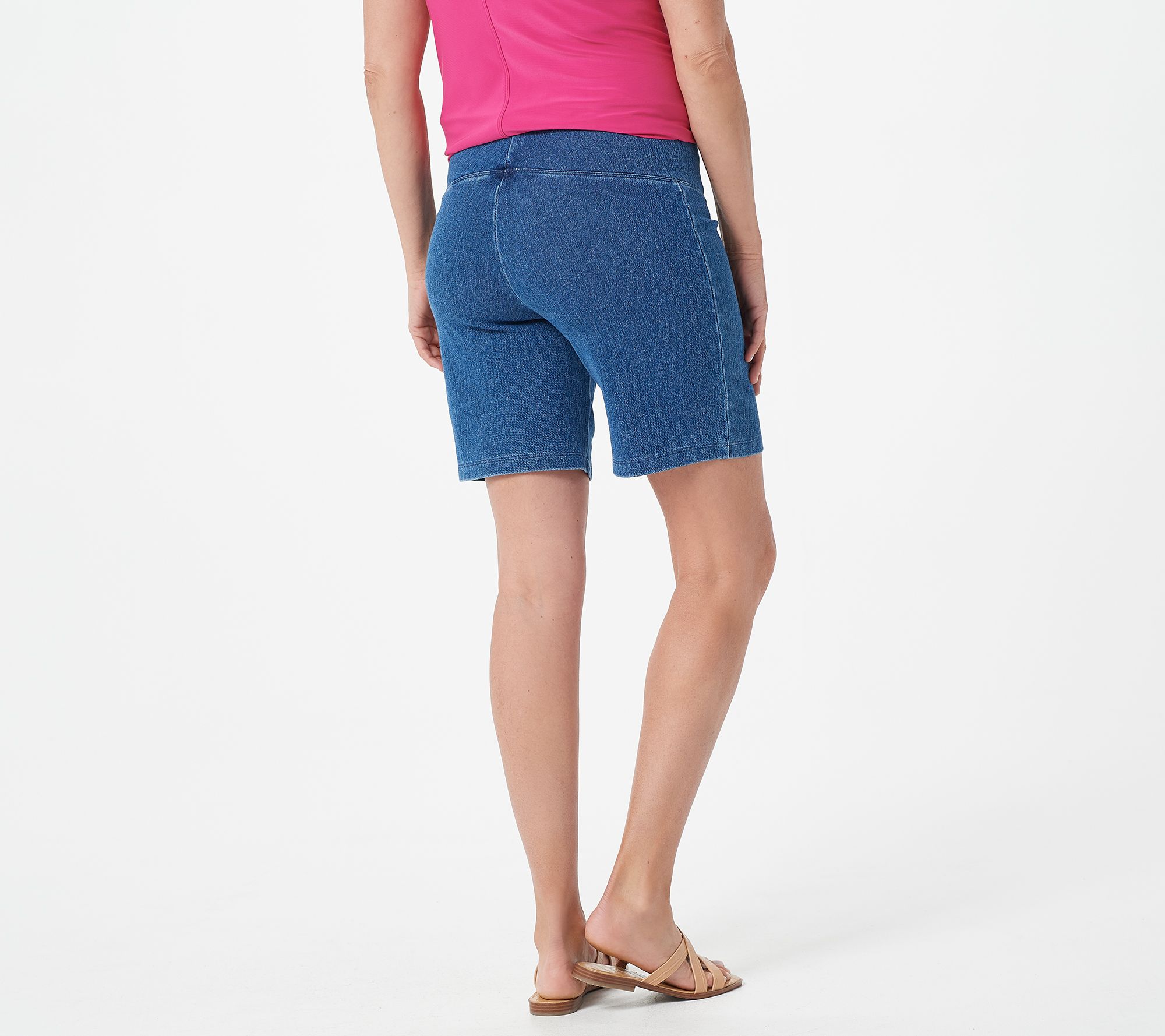 Denim & Co. Comfy Knit Air Pull-On Short With Pockets 