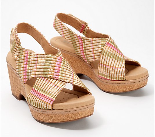 Clarks Collection Leather Wedge Sandals - Giselle Cove
