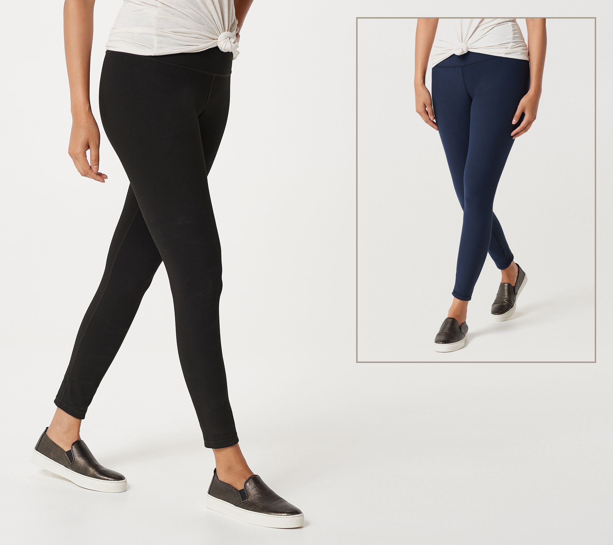 As Is Women with Control Petite No Side Seam Leggings 