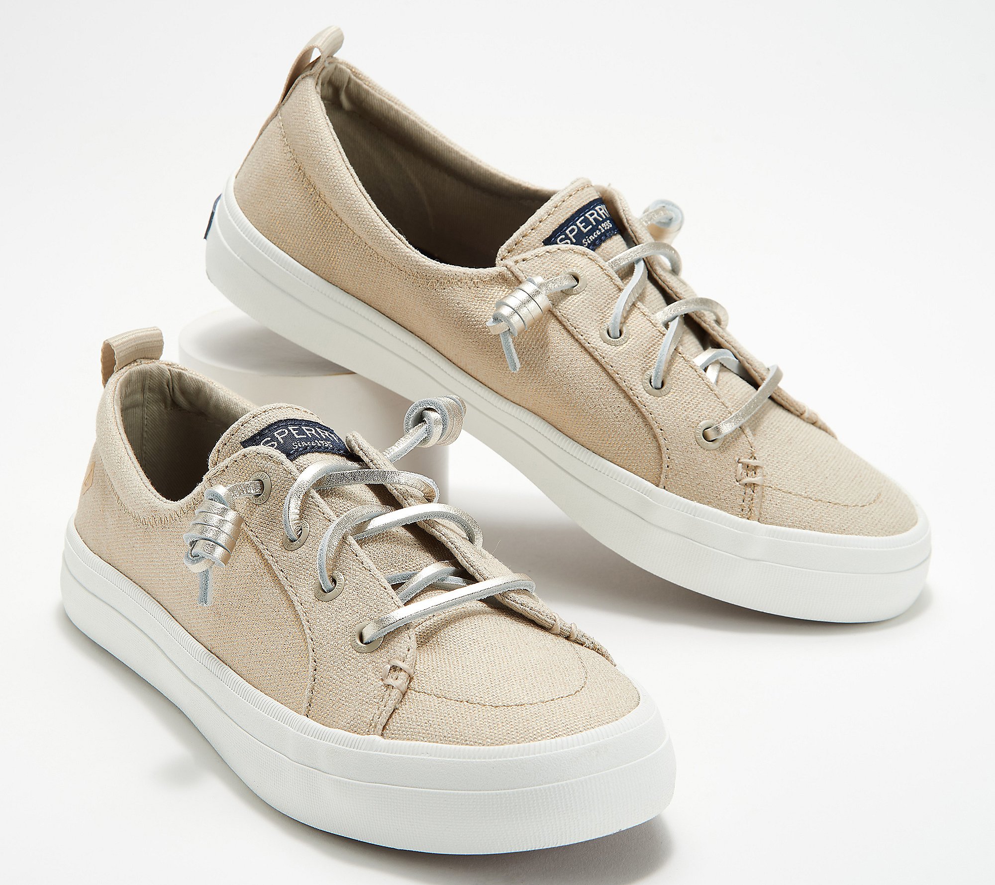 Sperry Crest Vibe Sparkle Sneakers - QVC.com