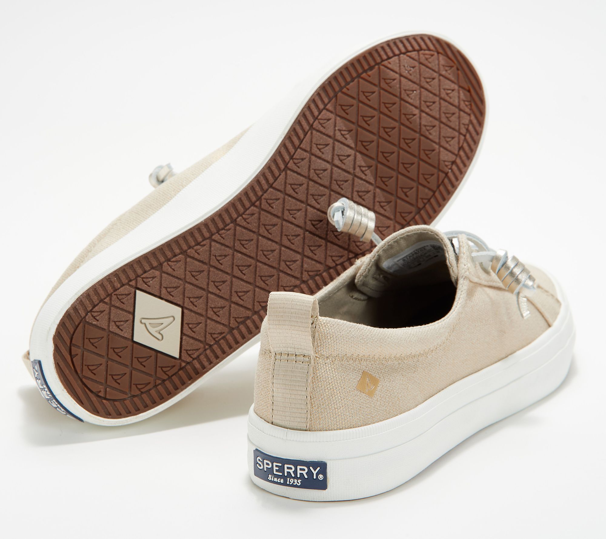 Sperry Crest Vibe Sparkle Sneakers - QVC.com