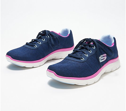 Skechers Washable Flex Appeal 4.0 Lace Up Sneakers - Fresh Move