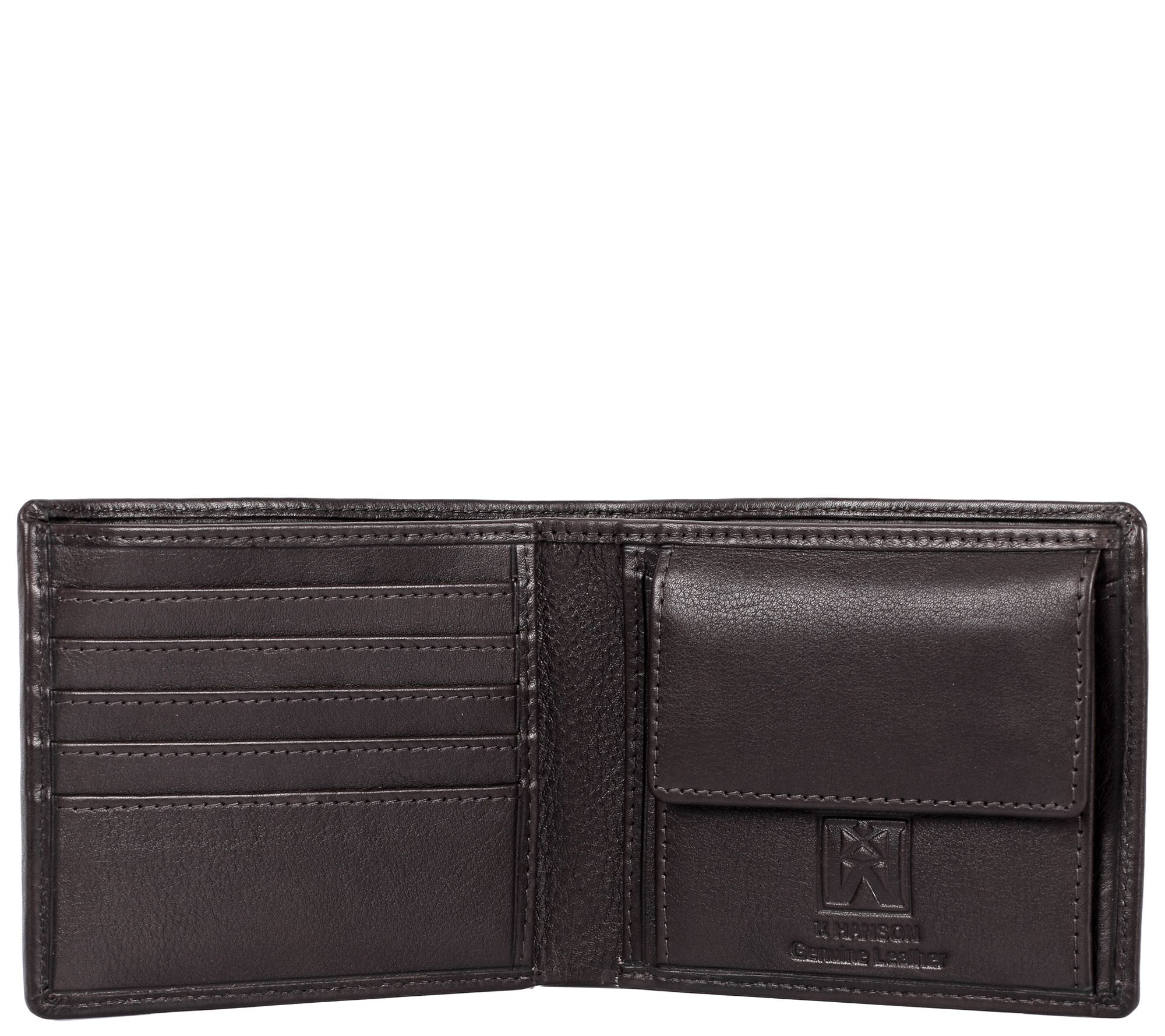 Karla Hanson Men's Leather Wallet with Coin Pocket - QVC.com