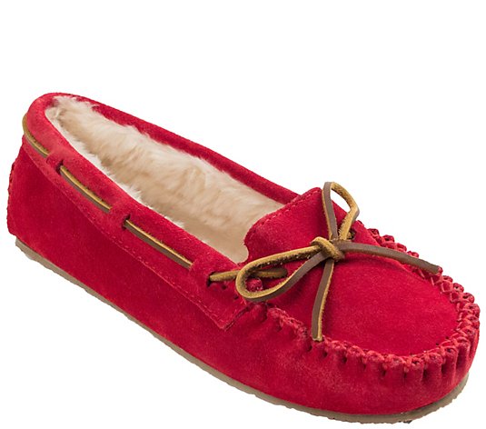 Minnetonka Women's Cally Red Moc Slippers