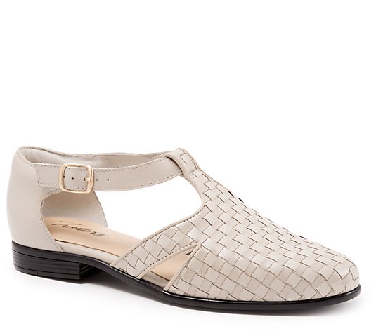 Trotters Open Weave Leather Flats - Leatha